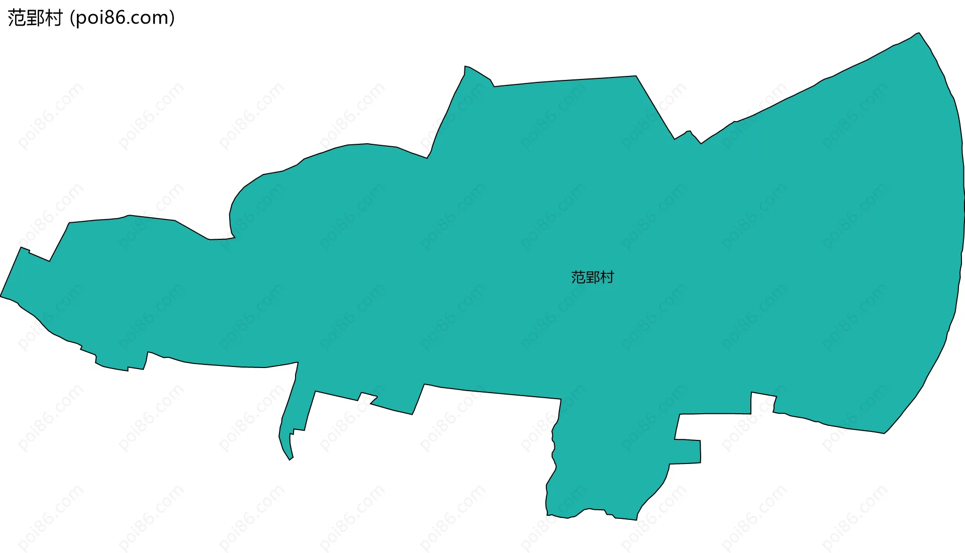 范郢村边界地图