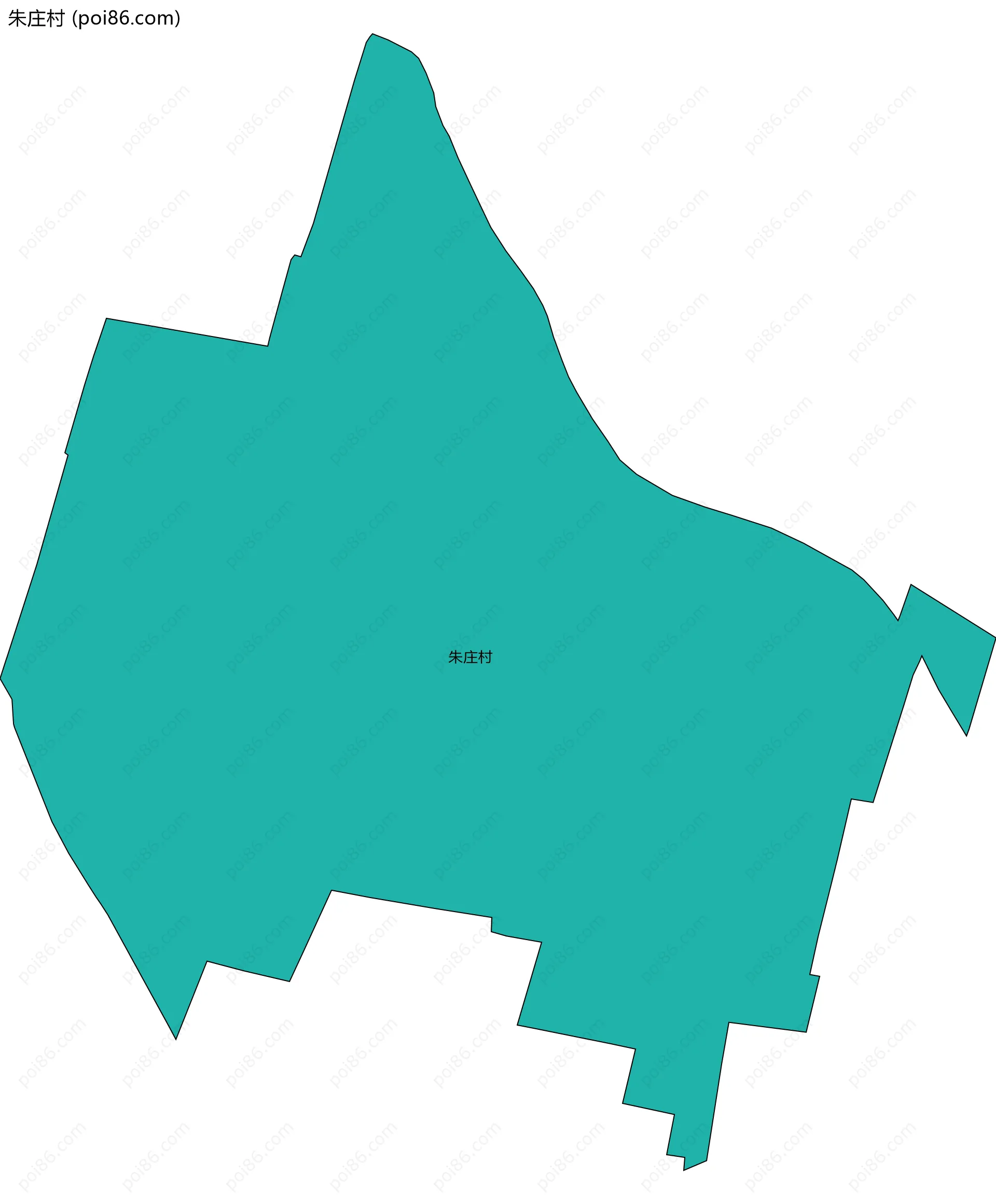 朱庄村边界地图