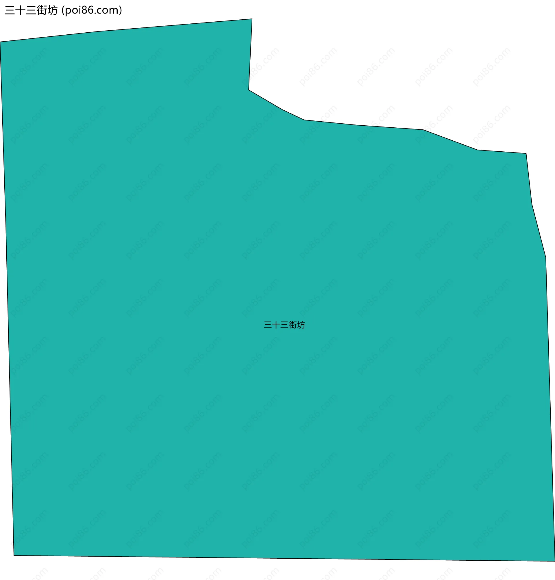 三十三街坊边界地图