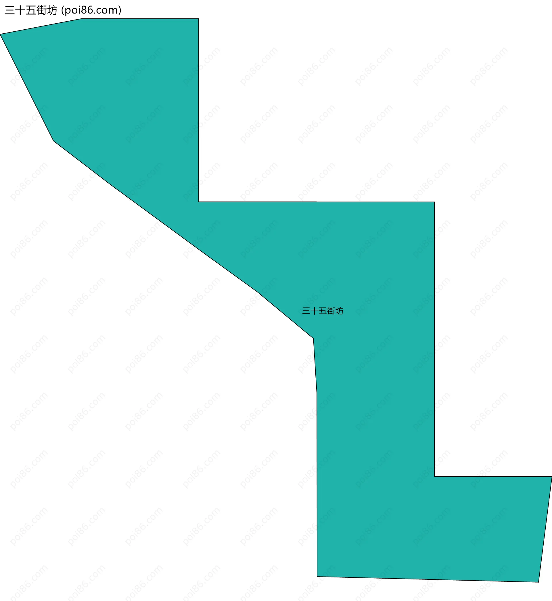 三十五街坊边界地图