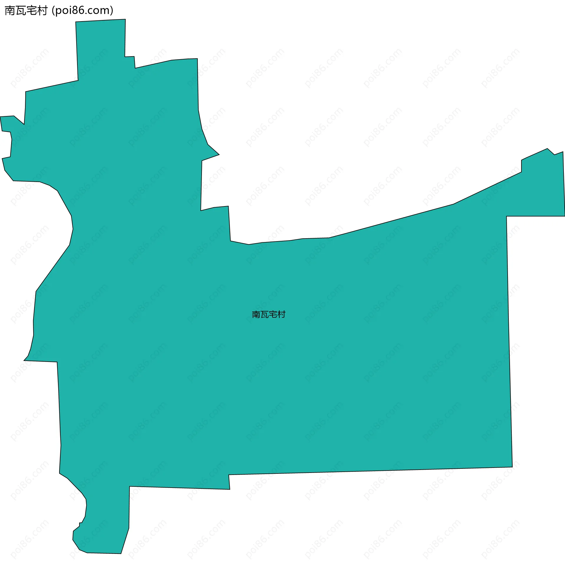 南瓦宅村边界地图