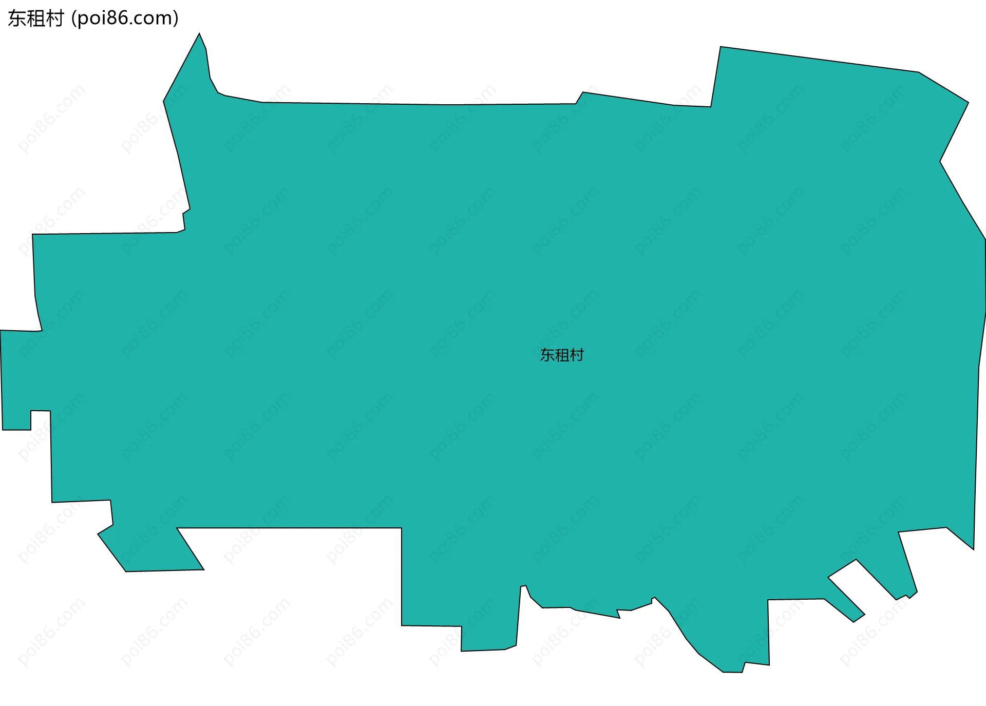 东租村边界地图