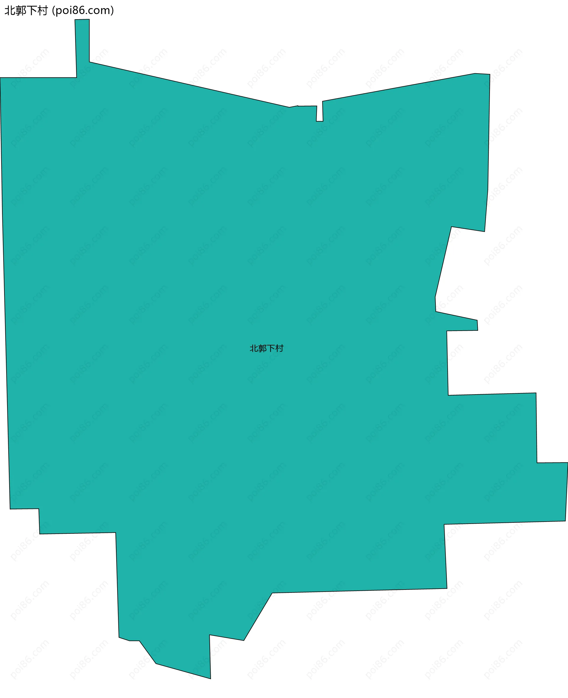 北郭下村边界地图