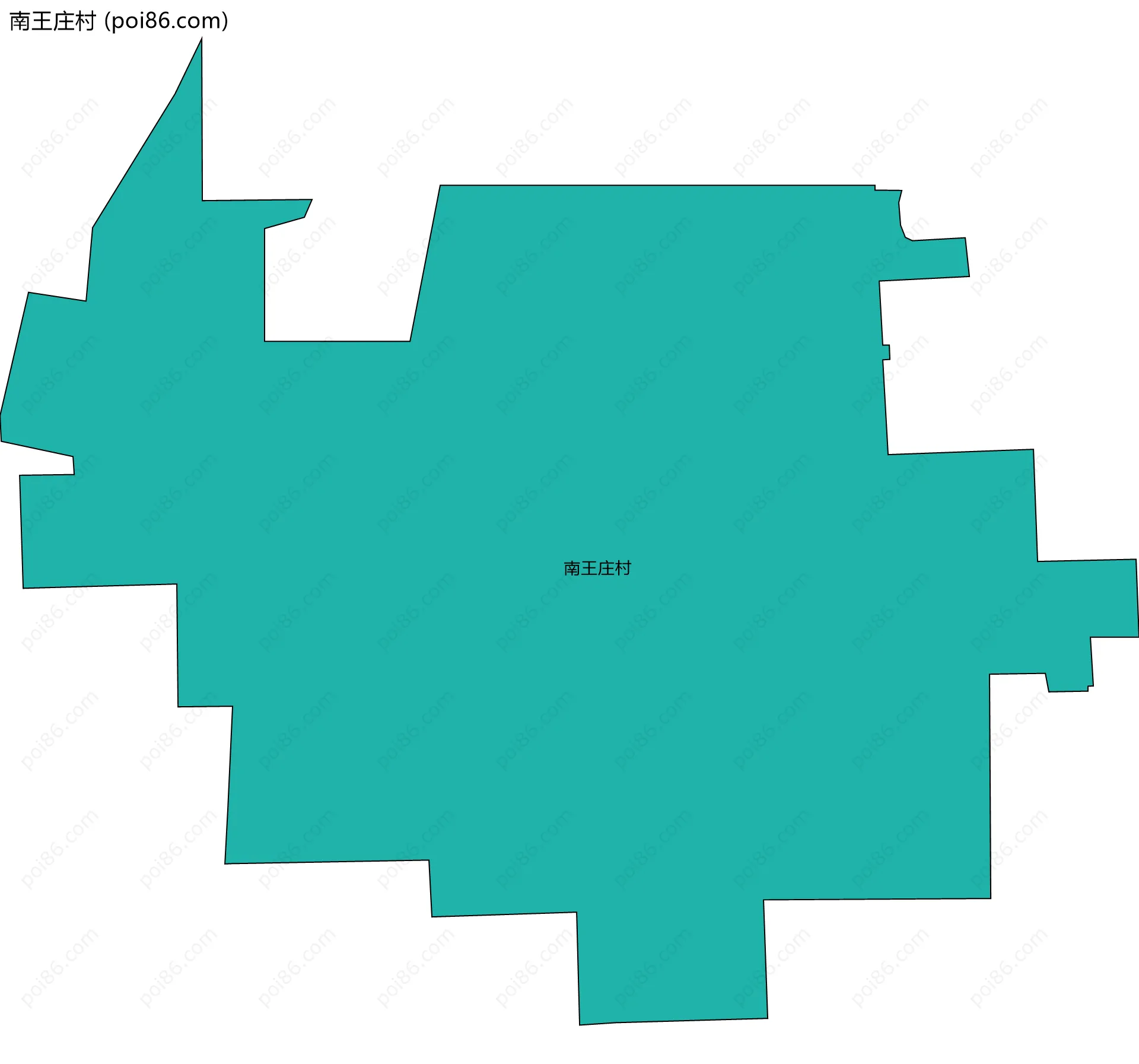 南王庄村边界地图
