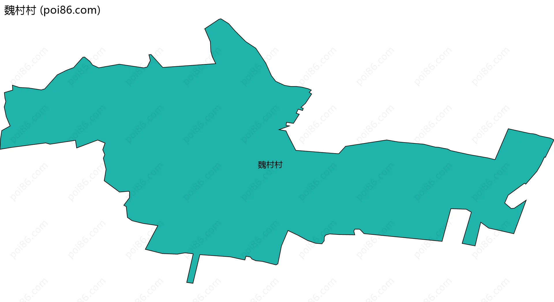 魏村村边界地图