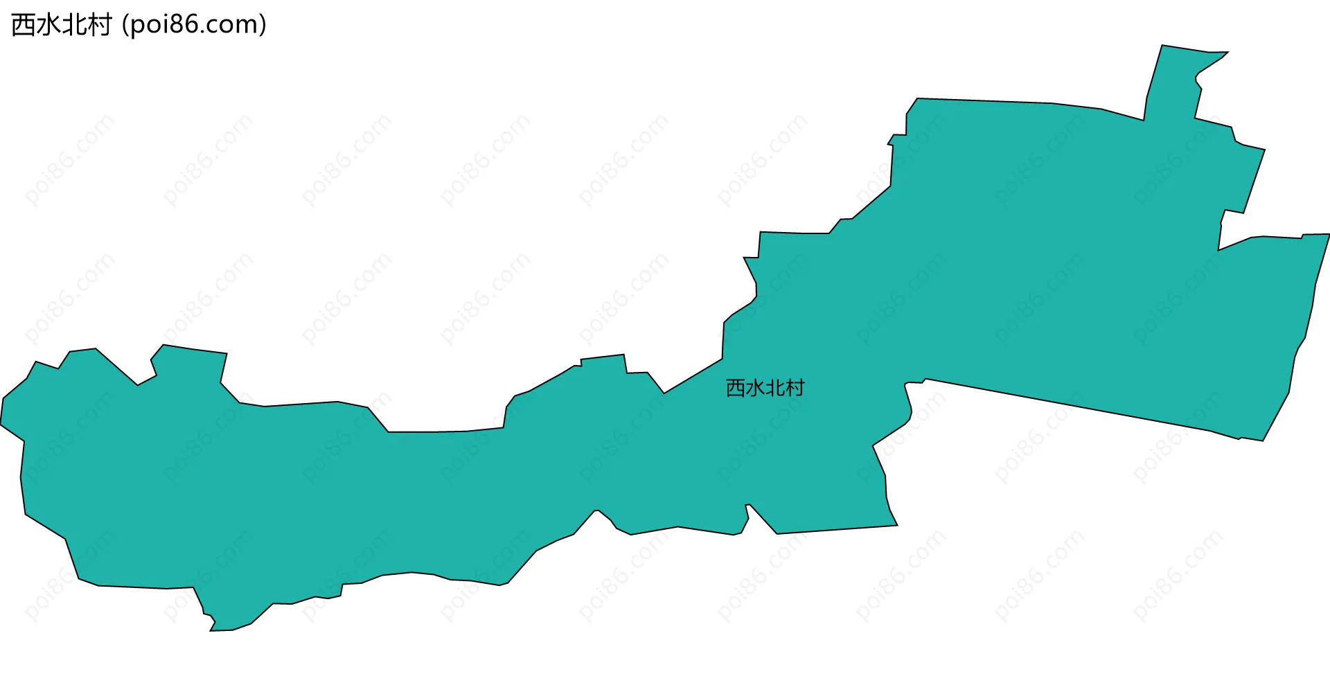 西水北村边界地图