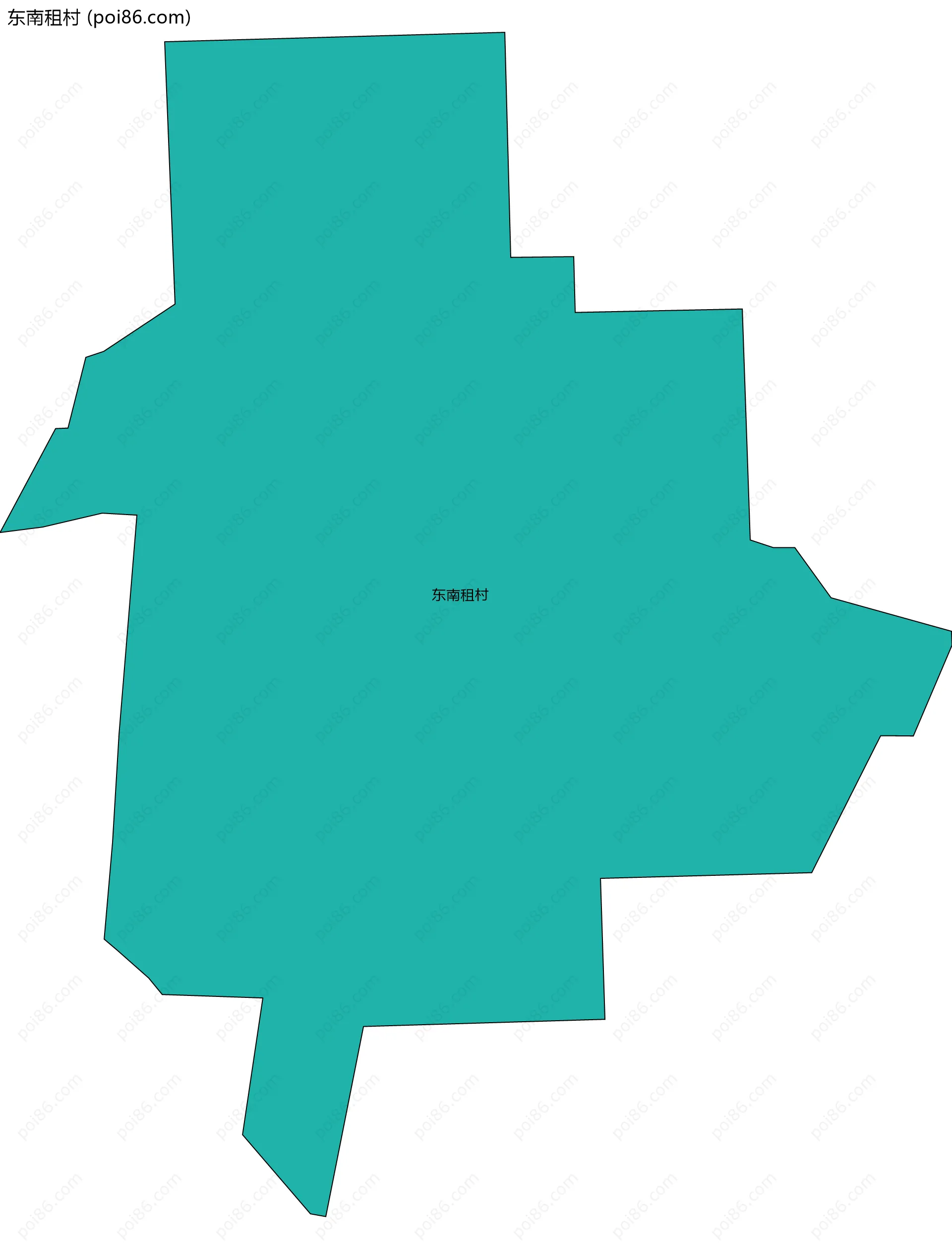 东南租村边界地图