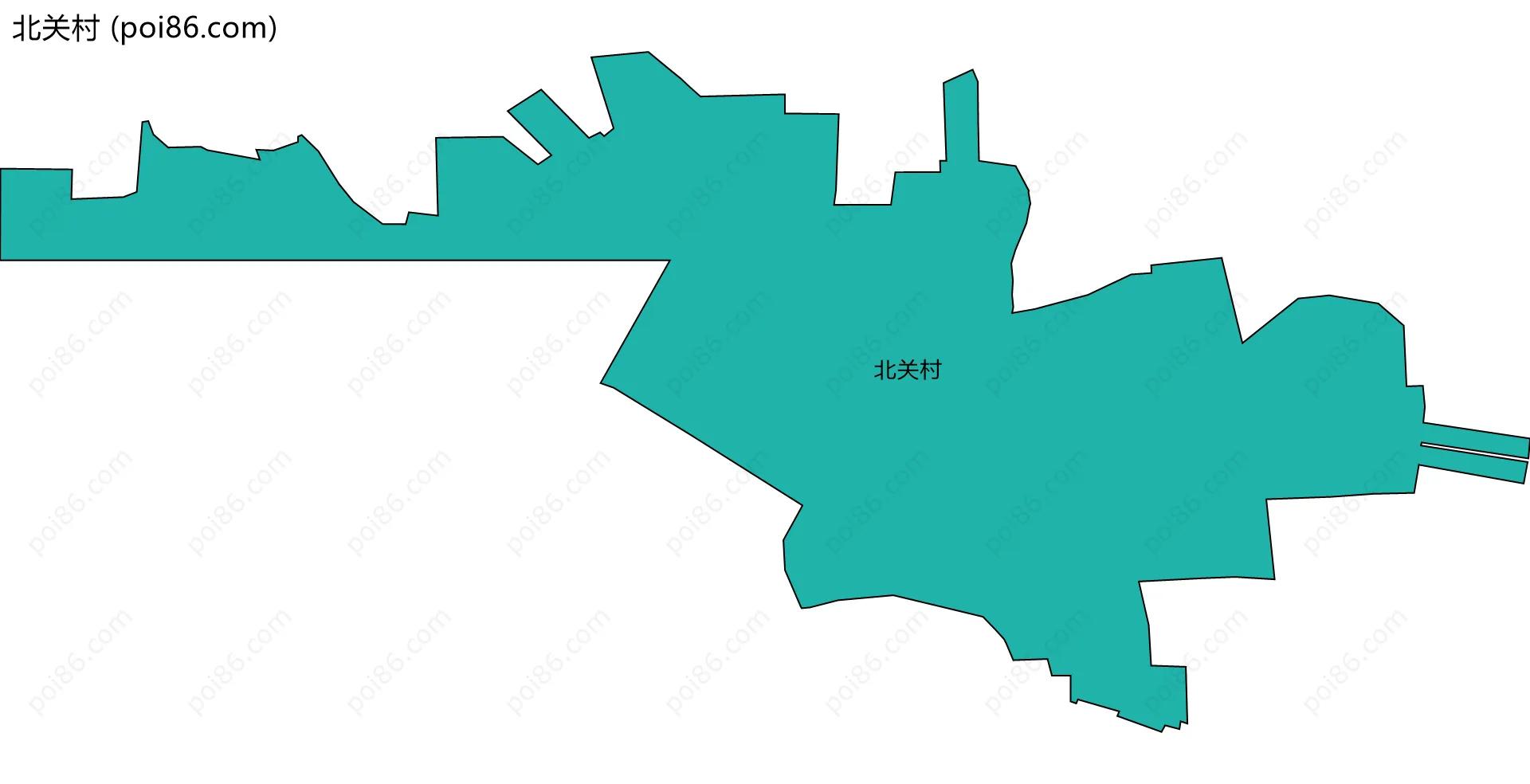 北关村边界地图