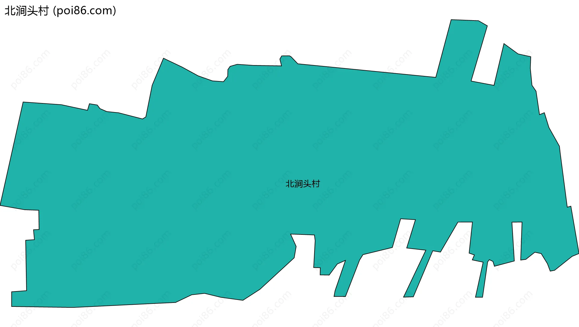 北涧头村边界地图