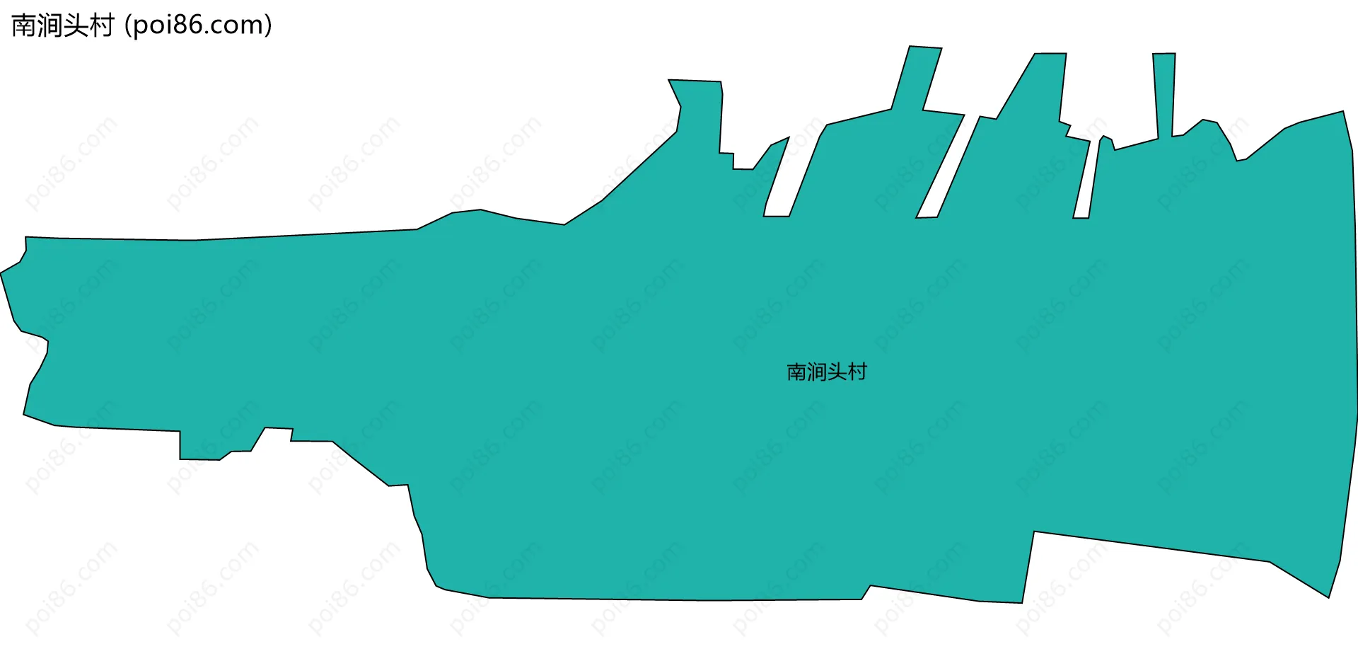 南涧头村边界地图