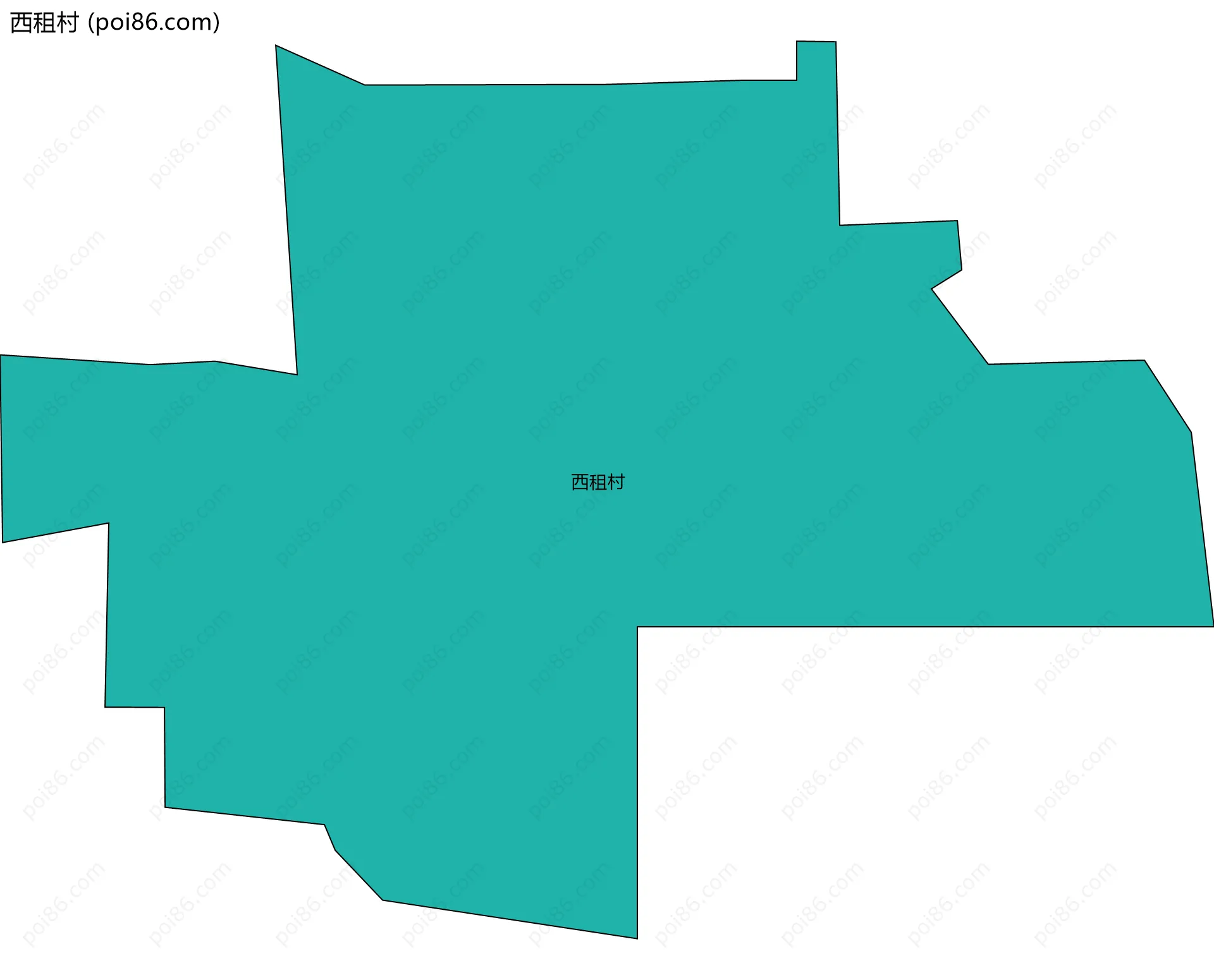 西租村边界地图