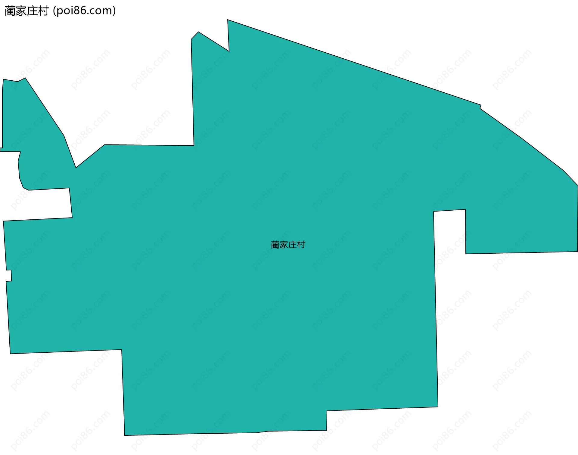 蔺家庄村边界地图