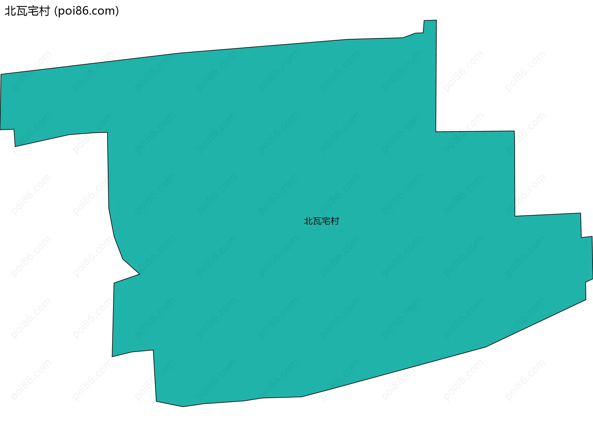 北瓦宅村边界地图