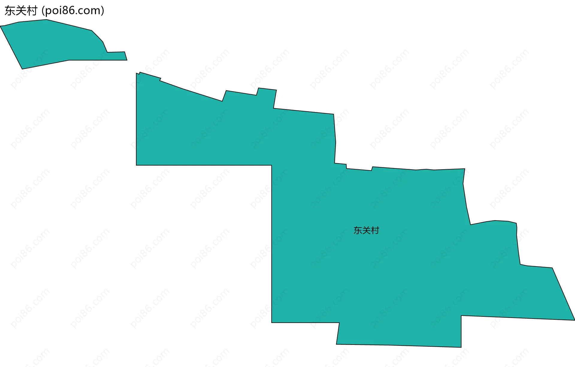 东关村边界地图