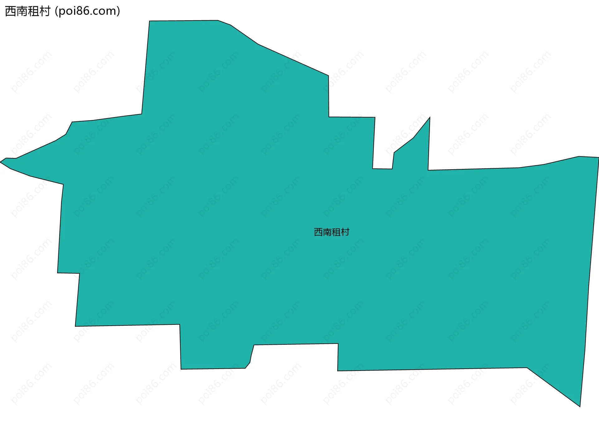 西南租村边界地图