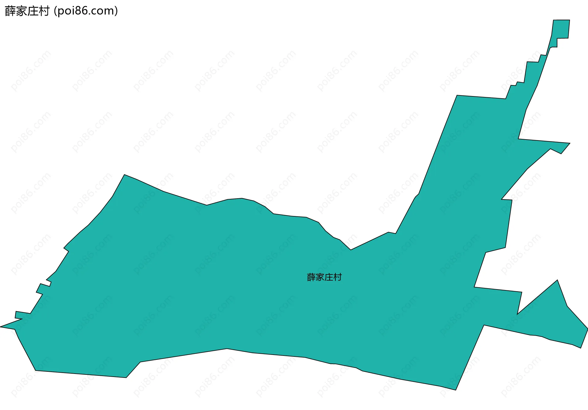 薛家庄村边界地图