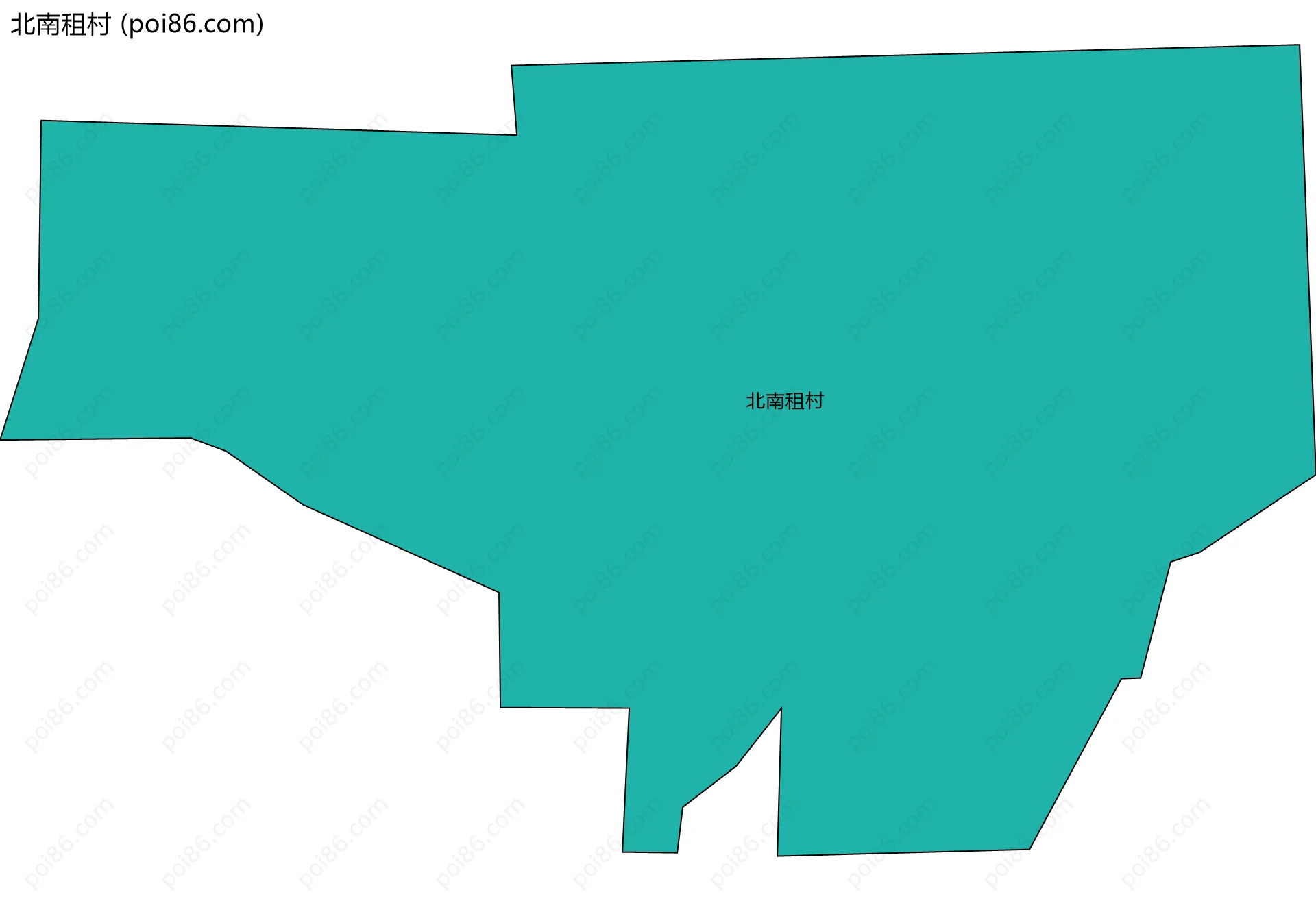 北南租村边界地图