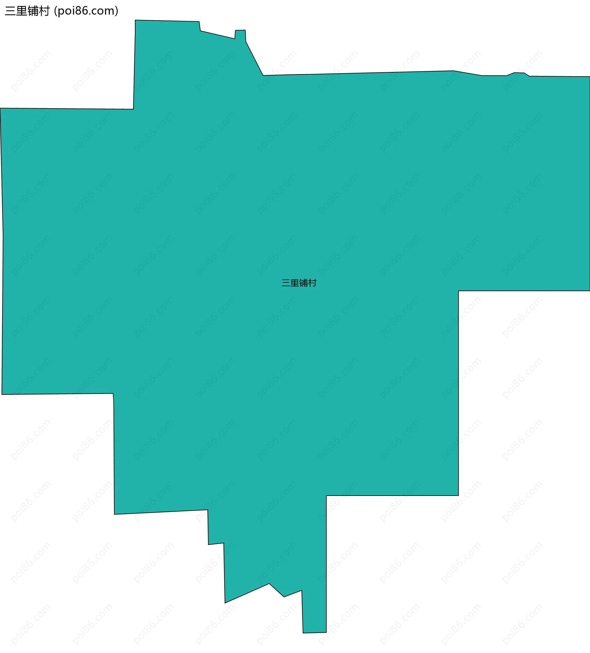 三里铺村边界地图