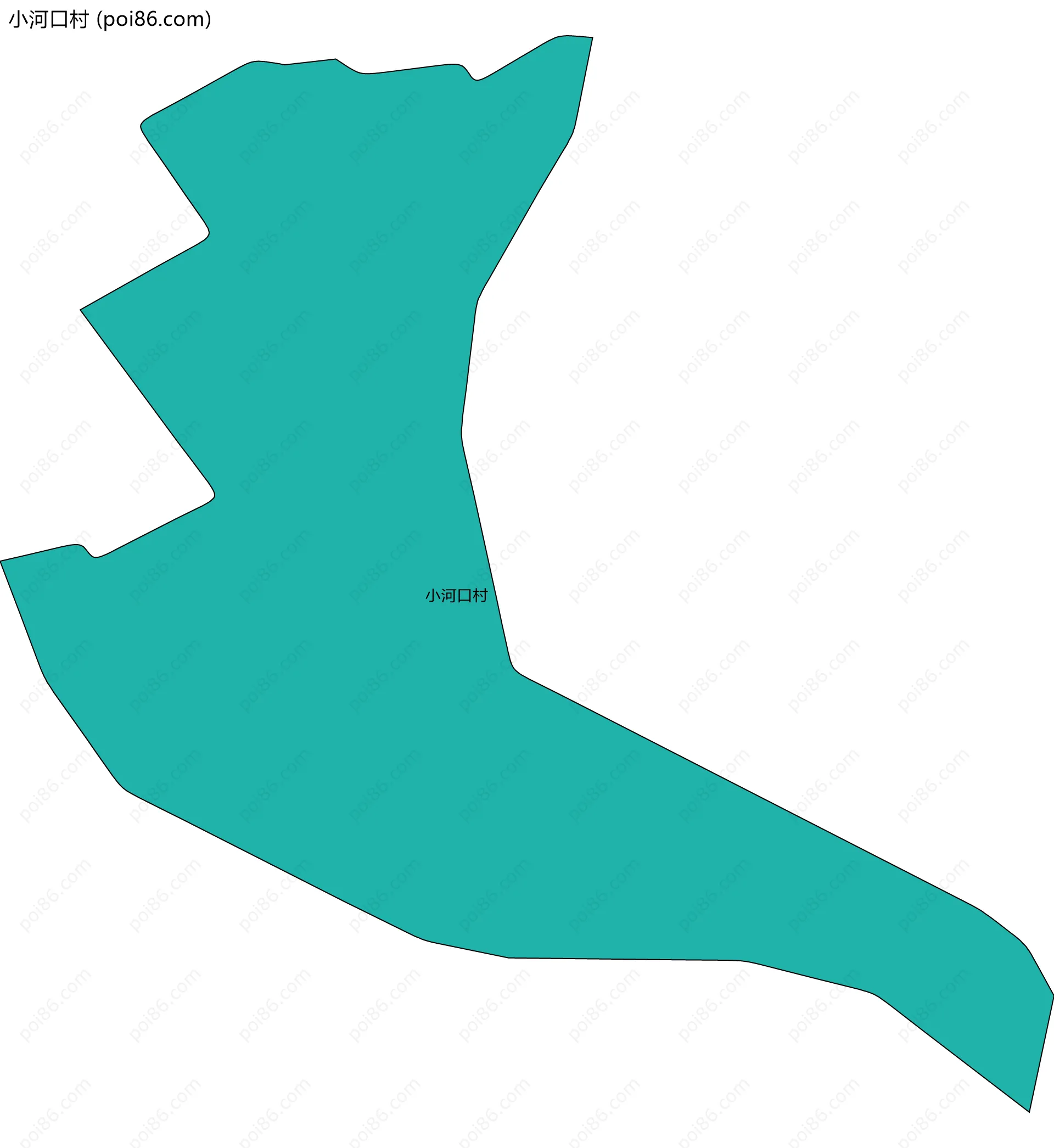 小河口村边界地图