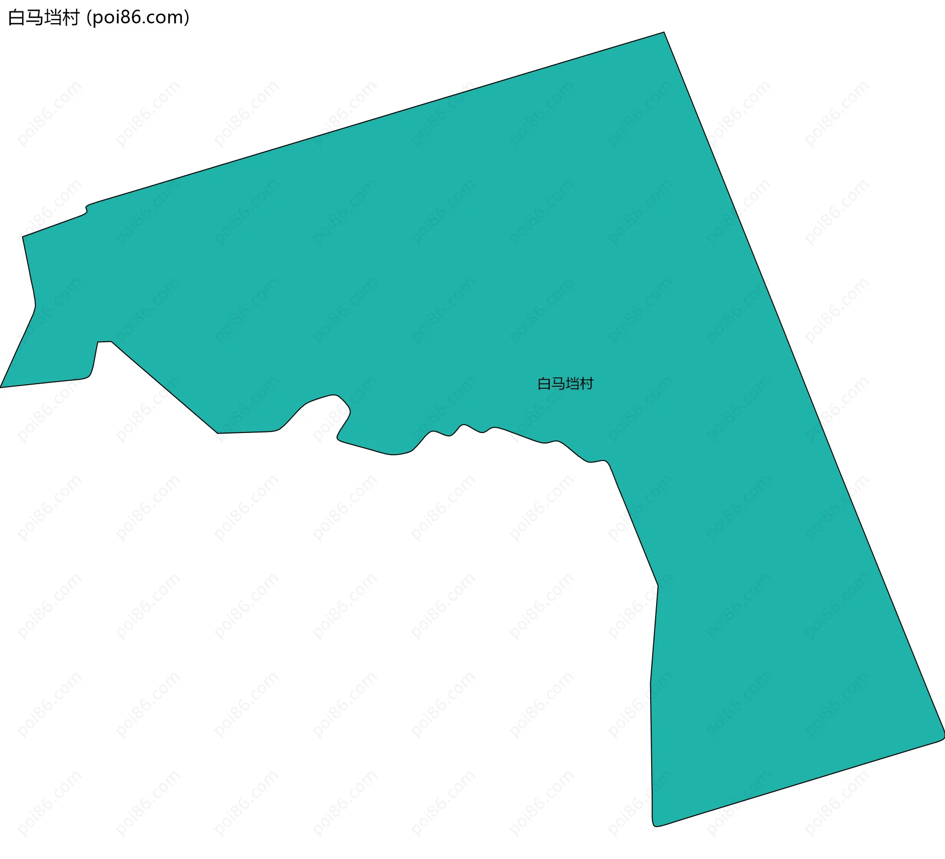 白马垱村边界地图