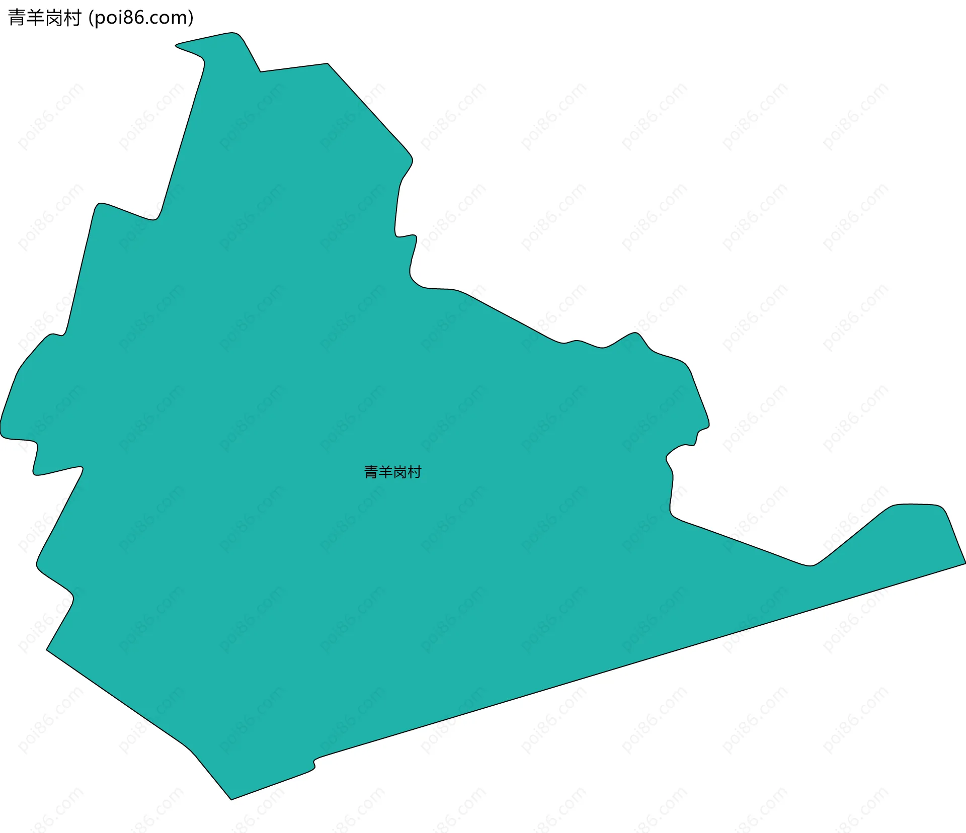 青羊岗村边界地图
