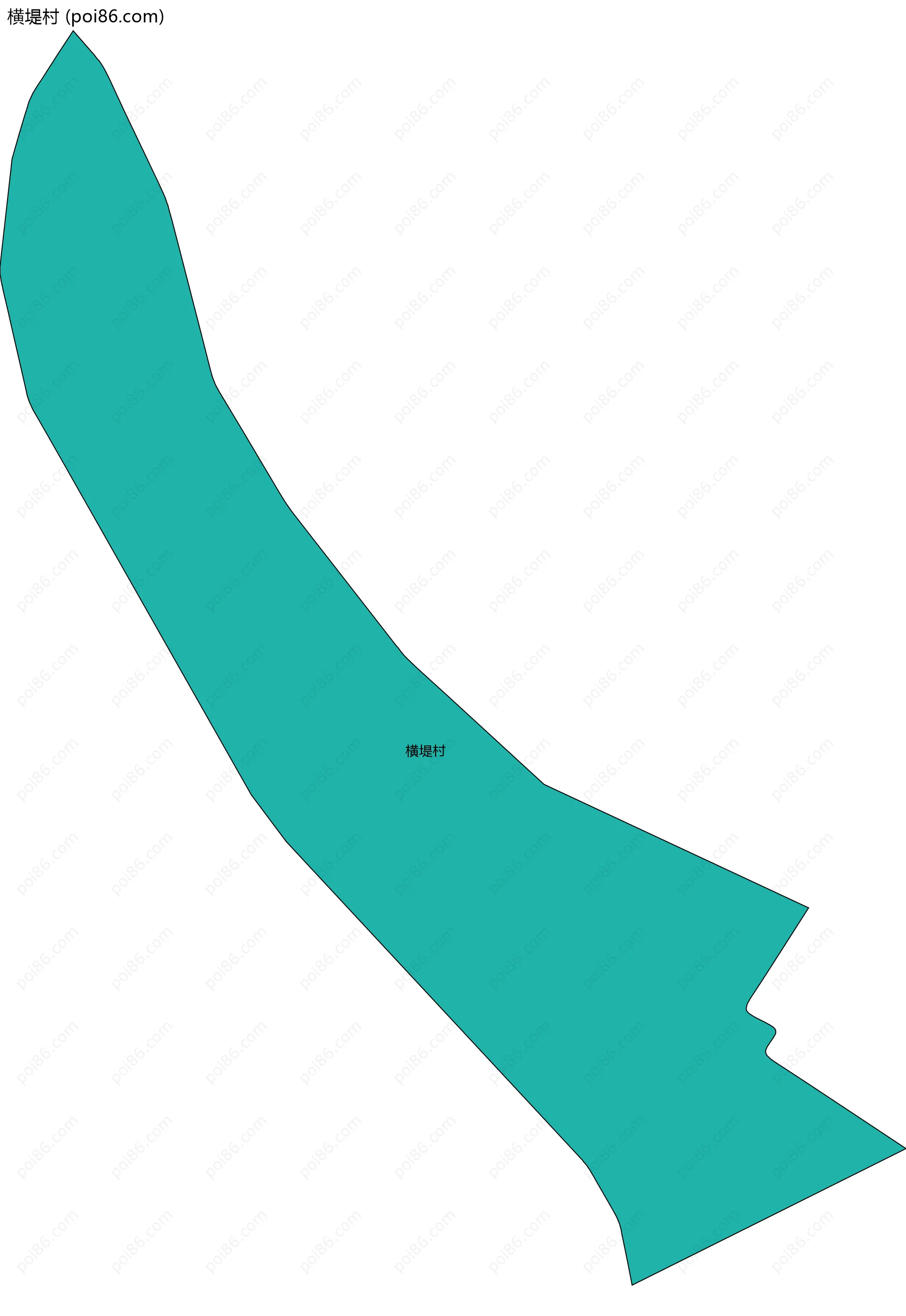 横堤村边界地图