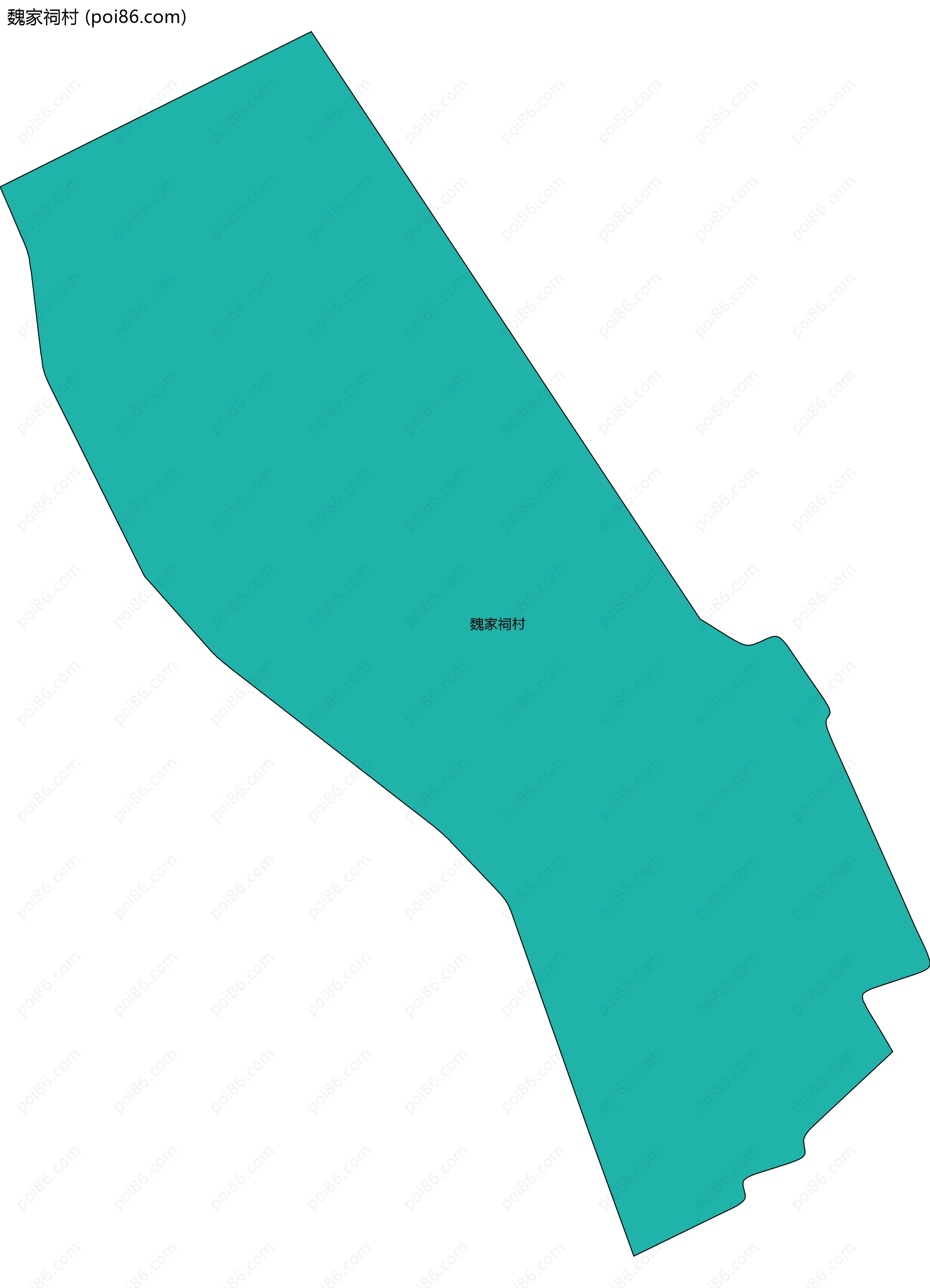 魏家祠村边界地图