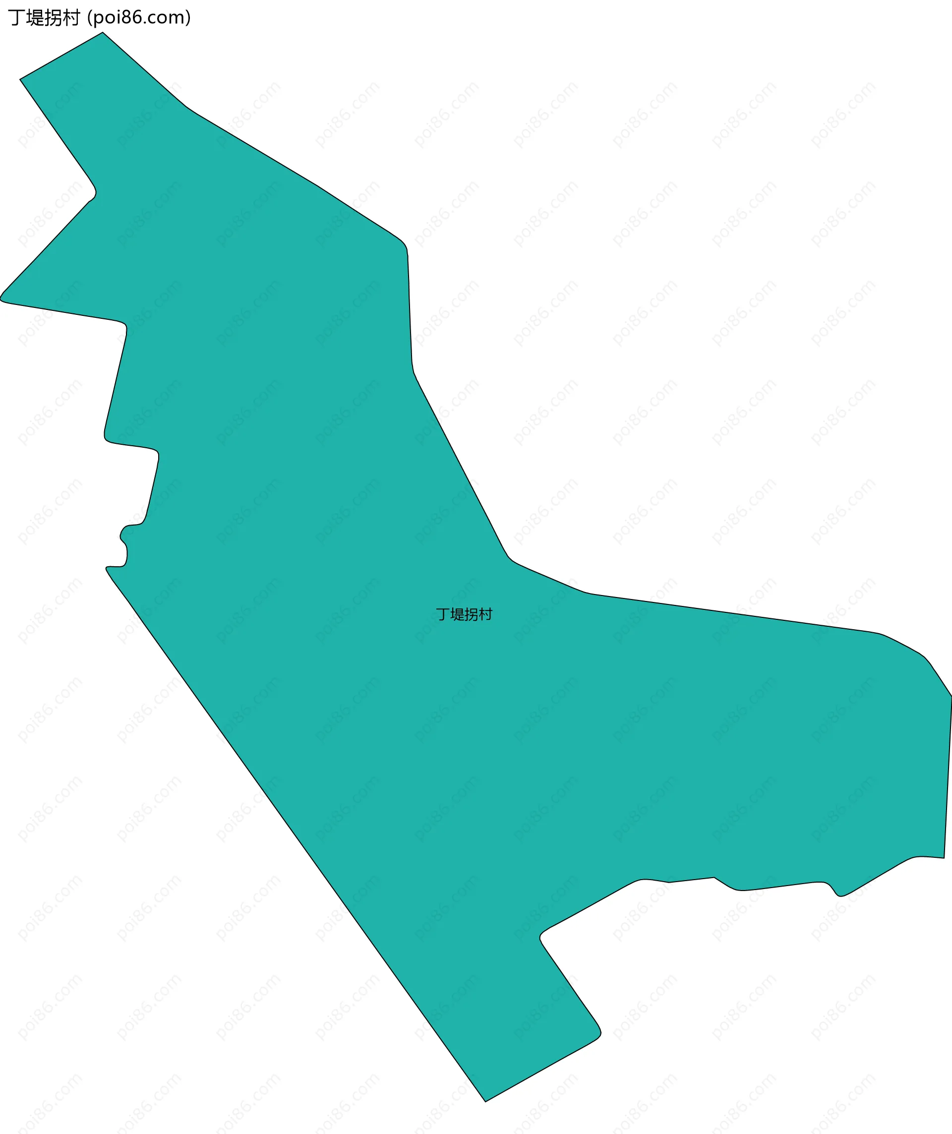 丁堤拐村边界地图