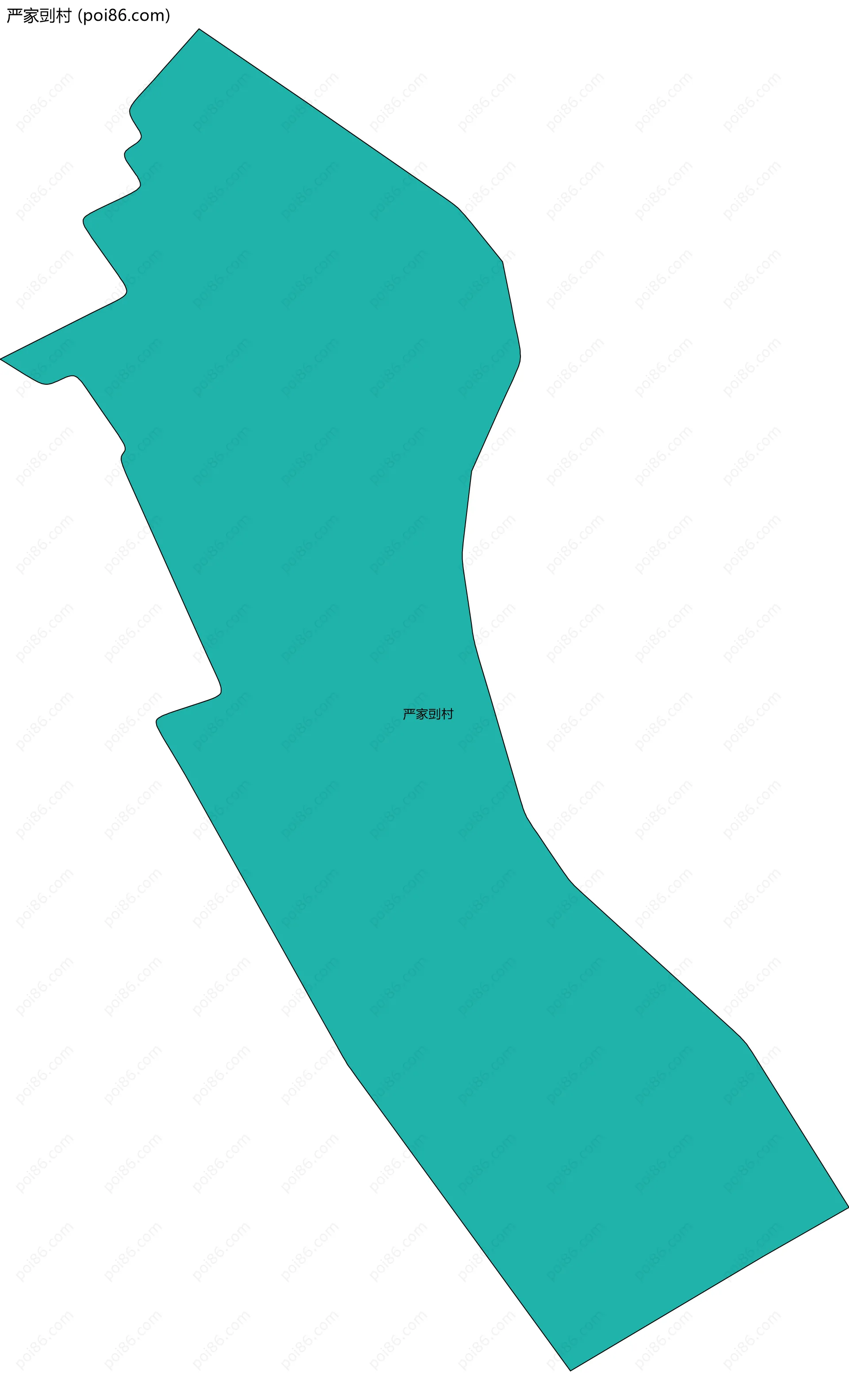 严家剅村边界地图