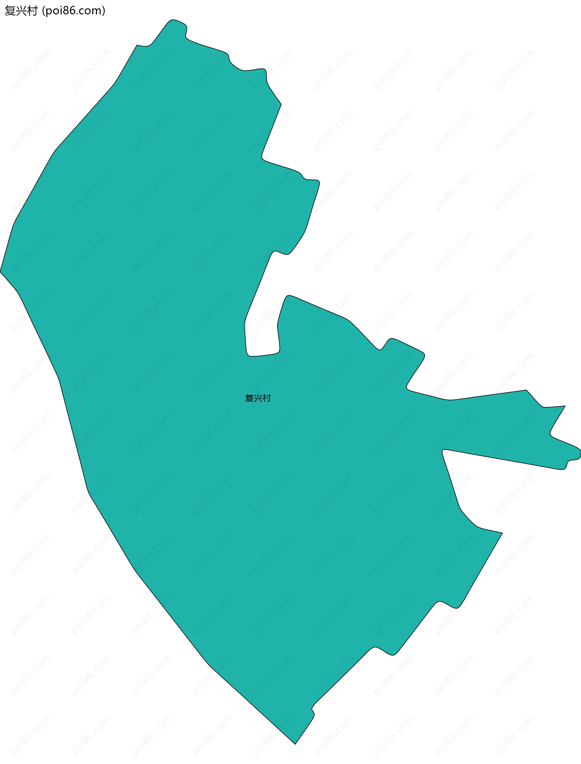 复兴村边界地图