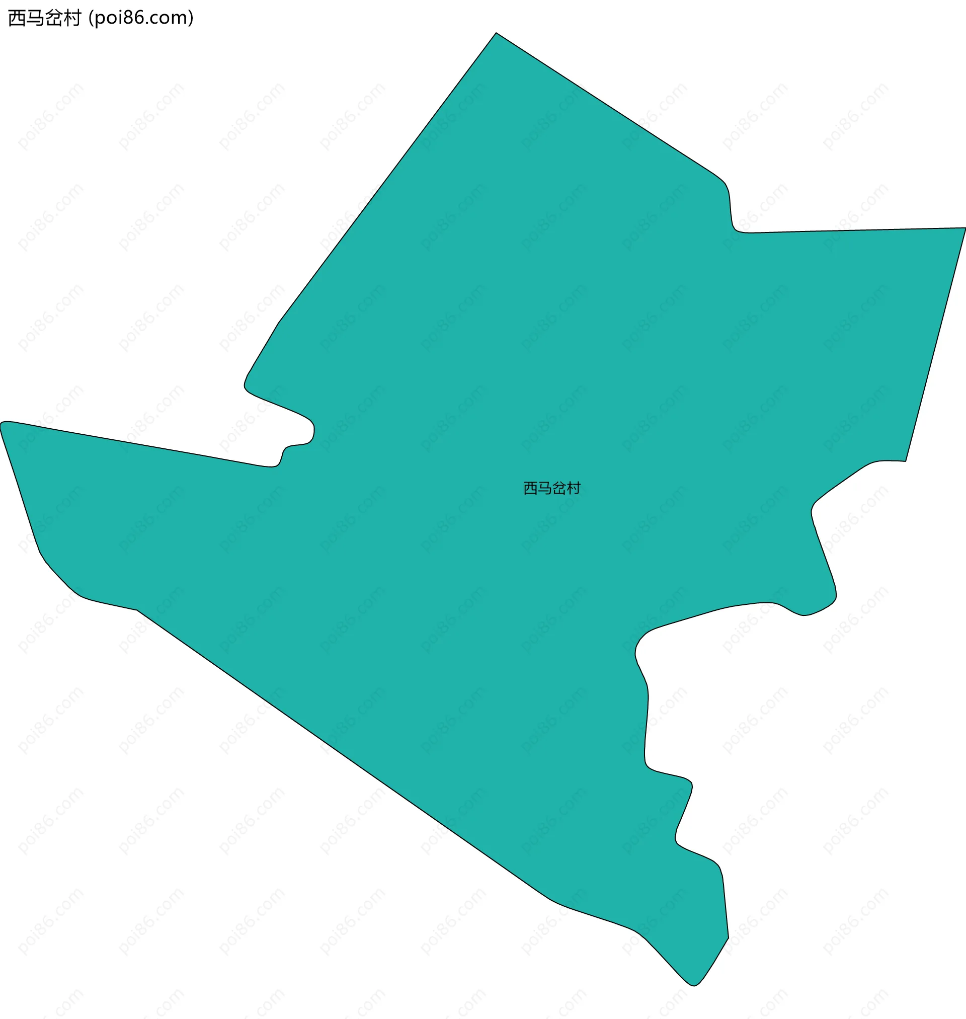 西马岔村边界地图