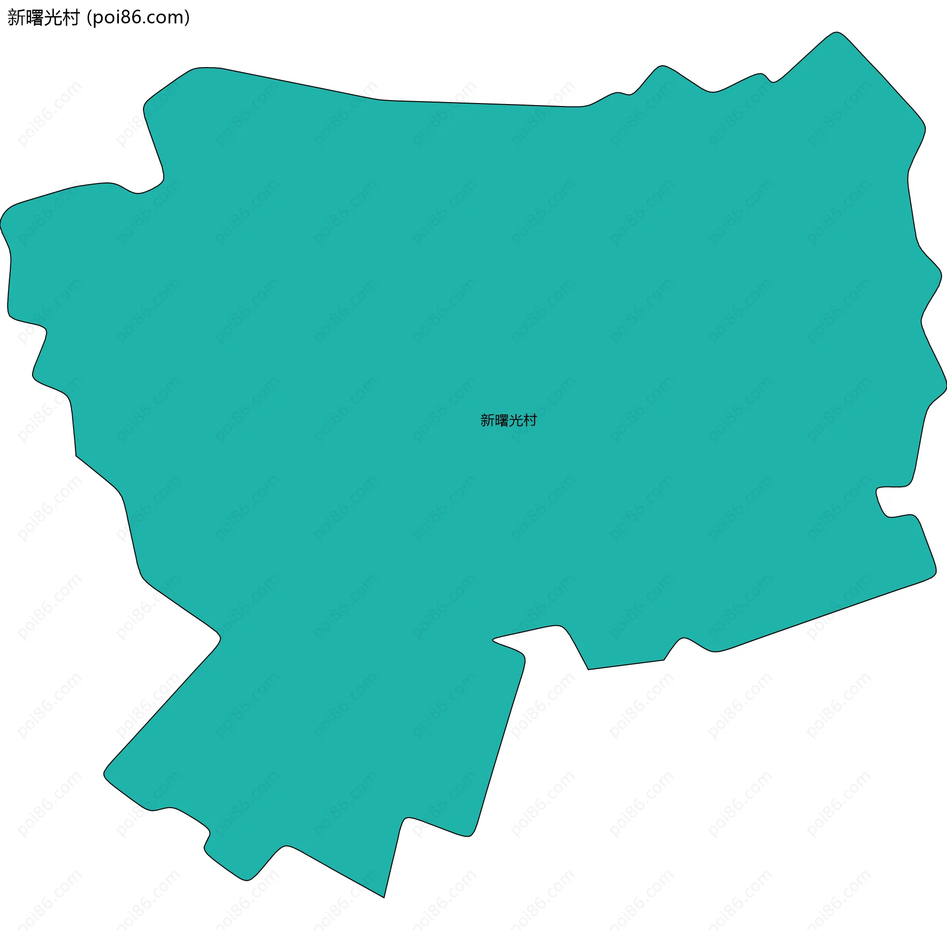 新曙光村边界地图