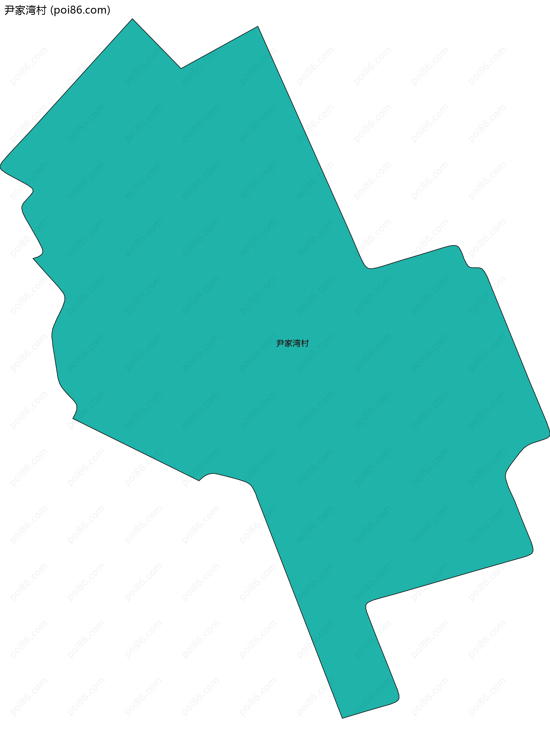 尹家湾村边界地图