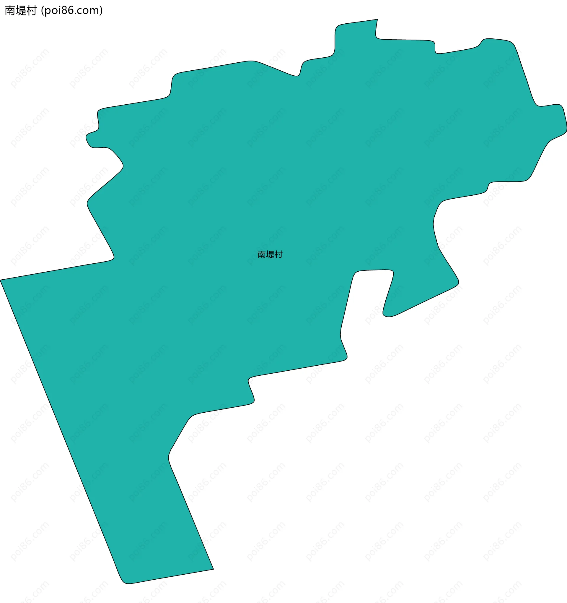 南堤村边界地图