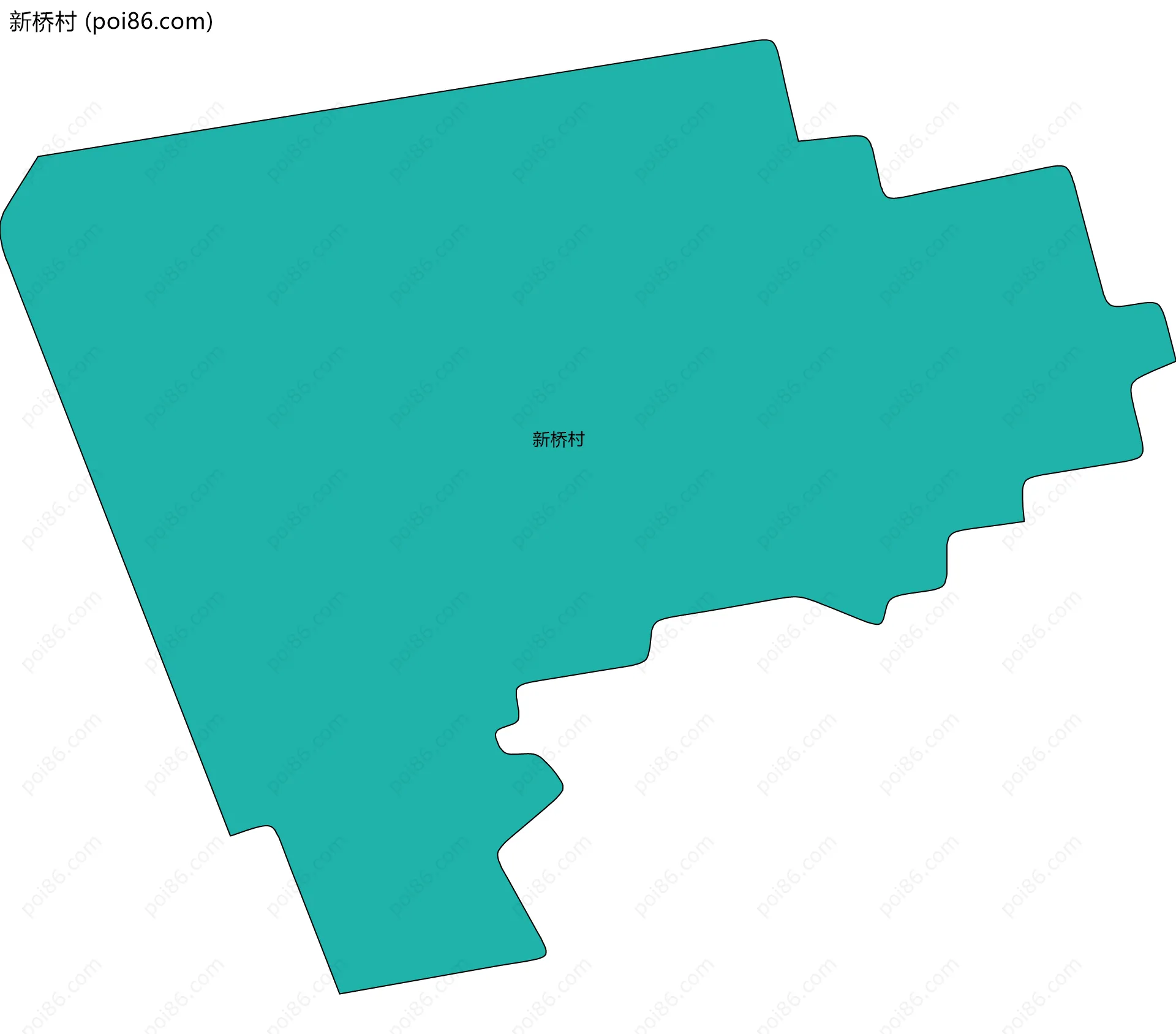 新桥村边界地图