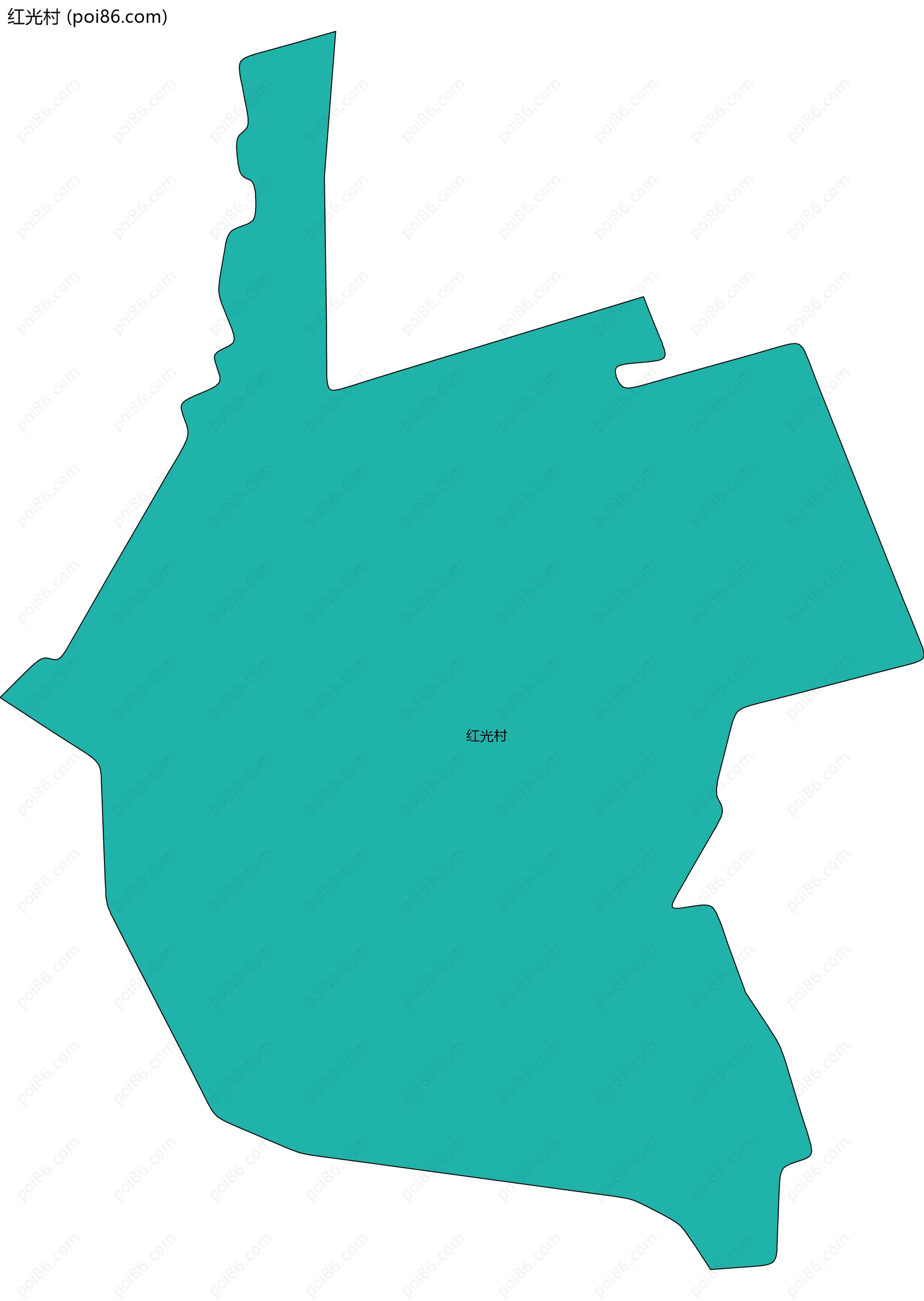 红光村边界地图