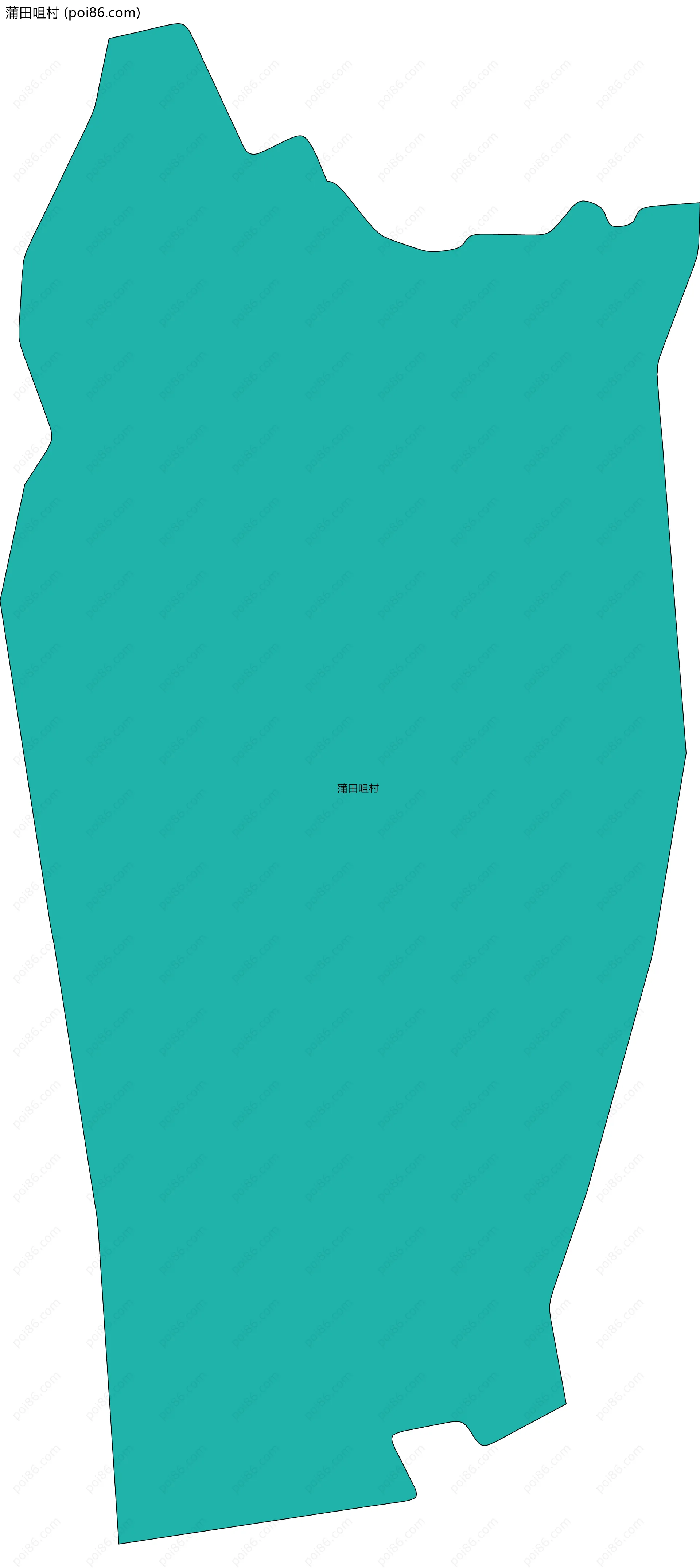 蒲田咀村边界地图