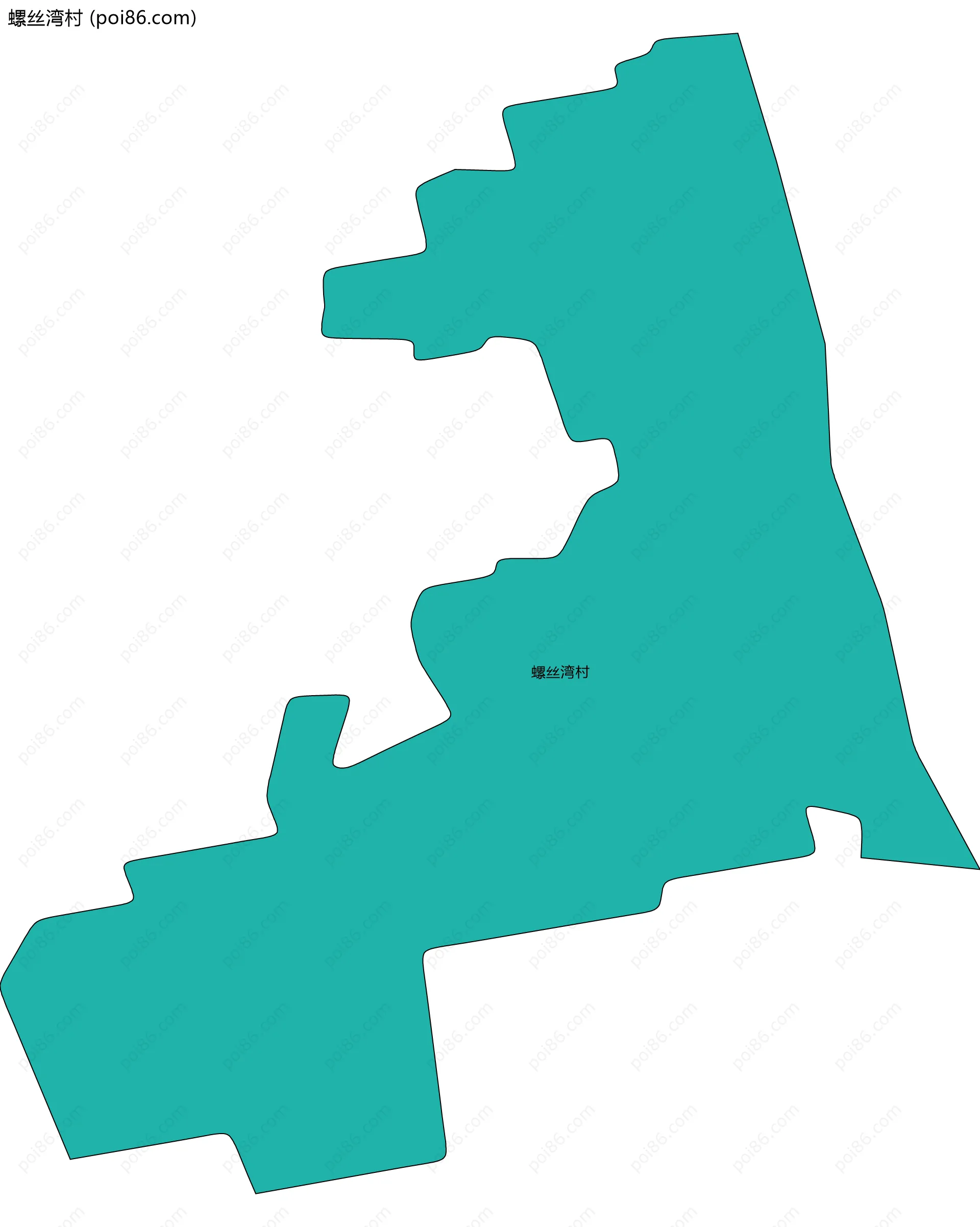 螺丝湾村边界地图