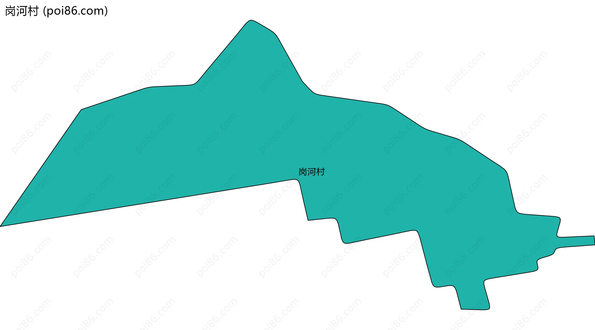 岗河村边界地图
