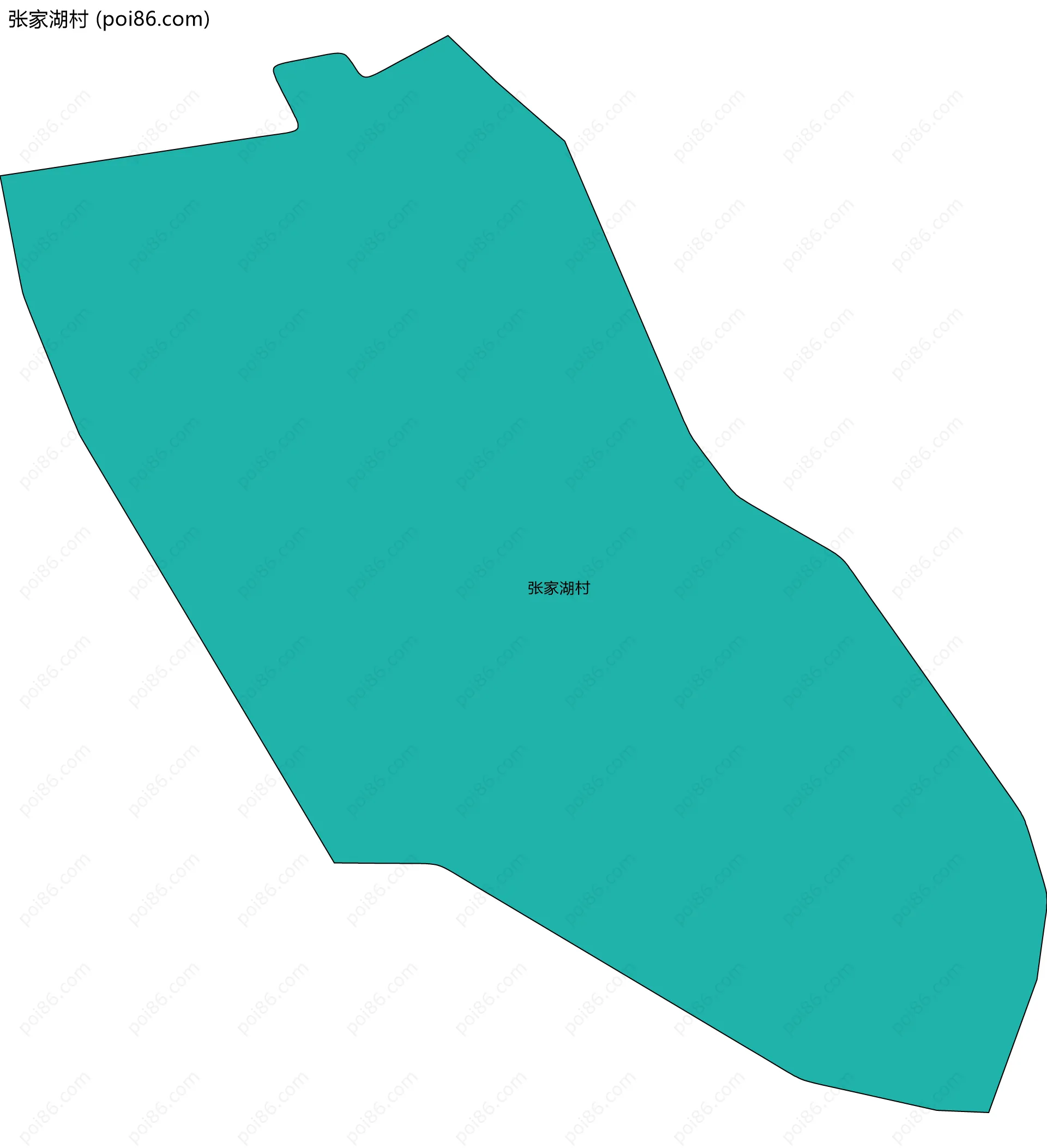 张家湖村边界地图