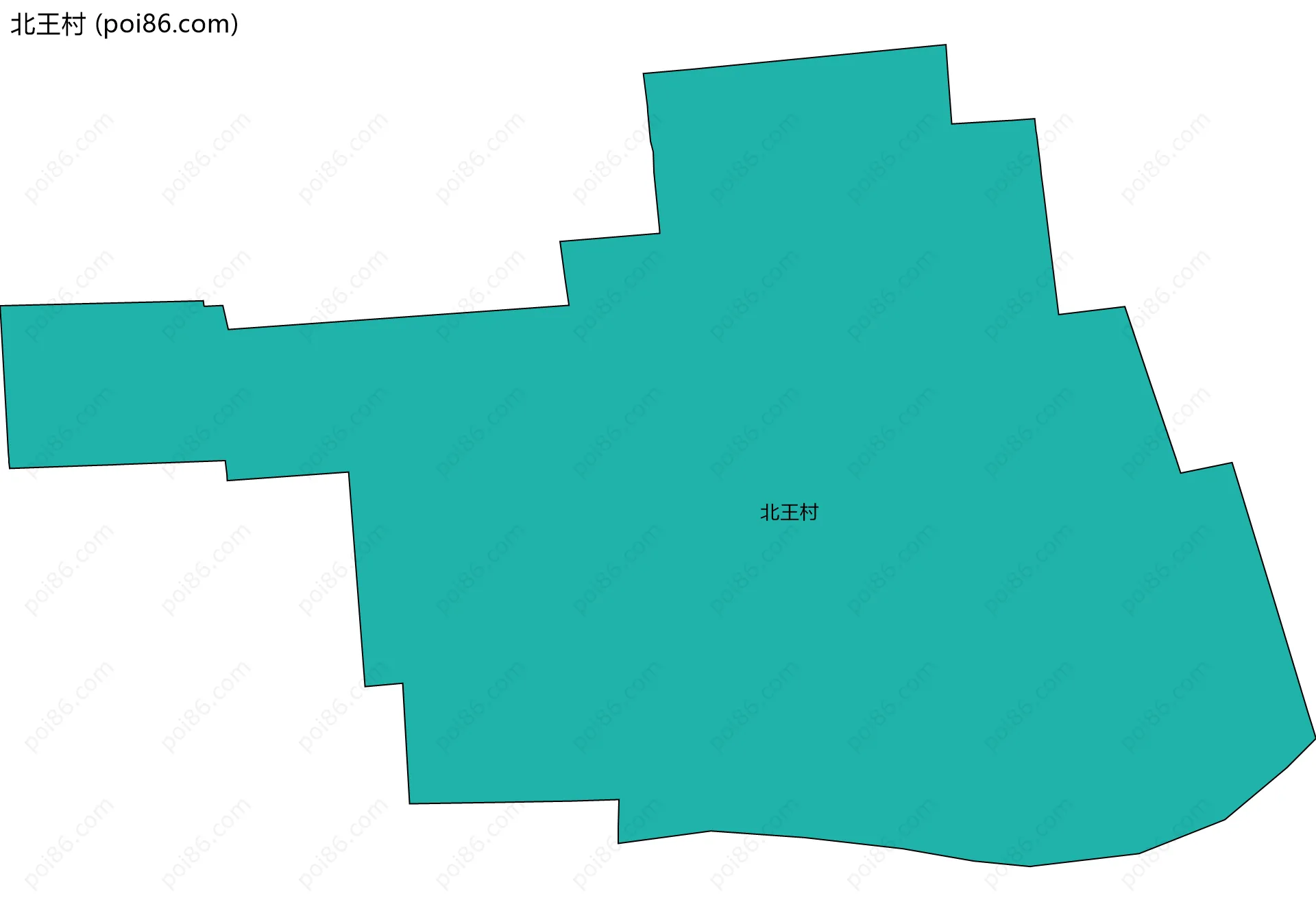 北王村边界地图