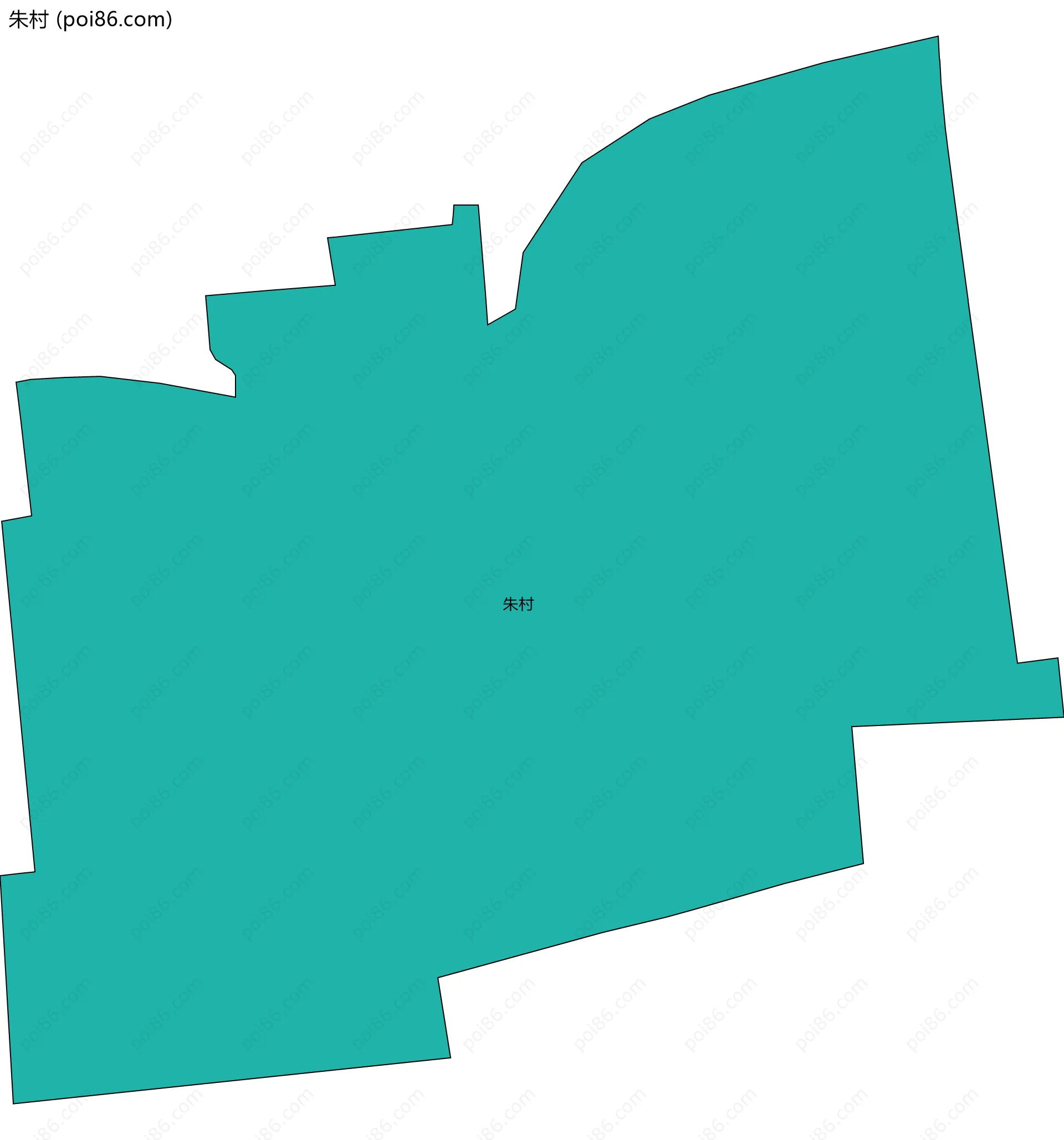 朱村边界地图