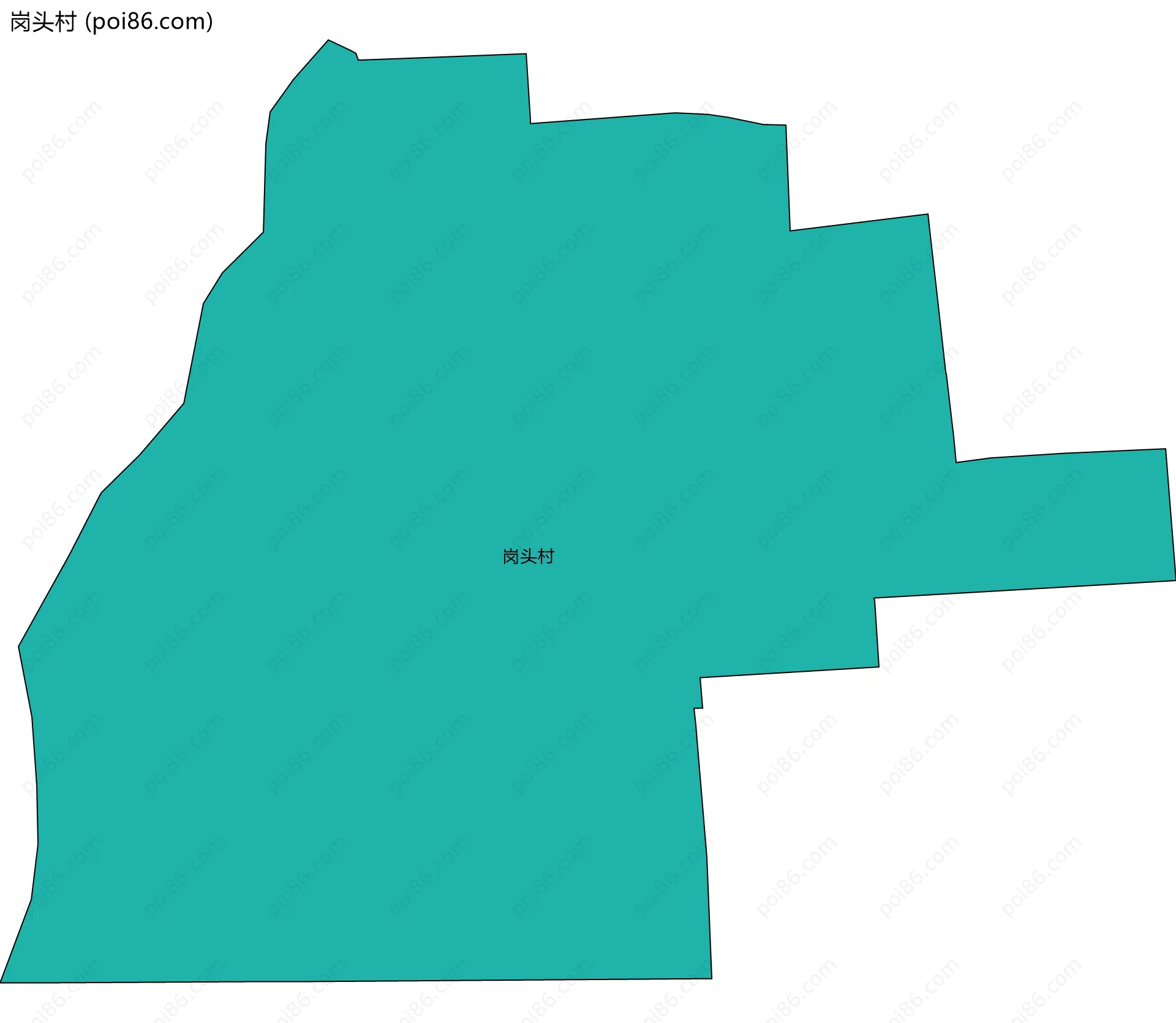 岗头村边界地图