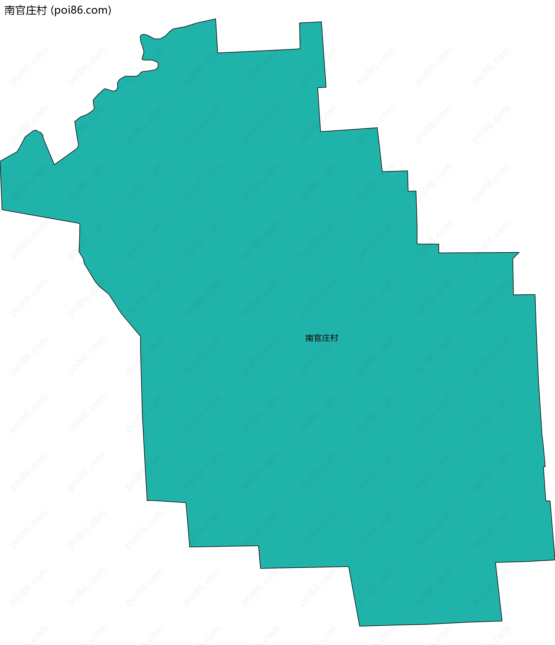 南官庄村边界地图