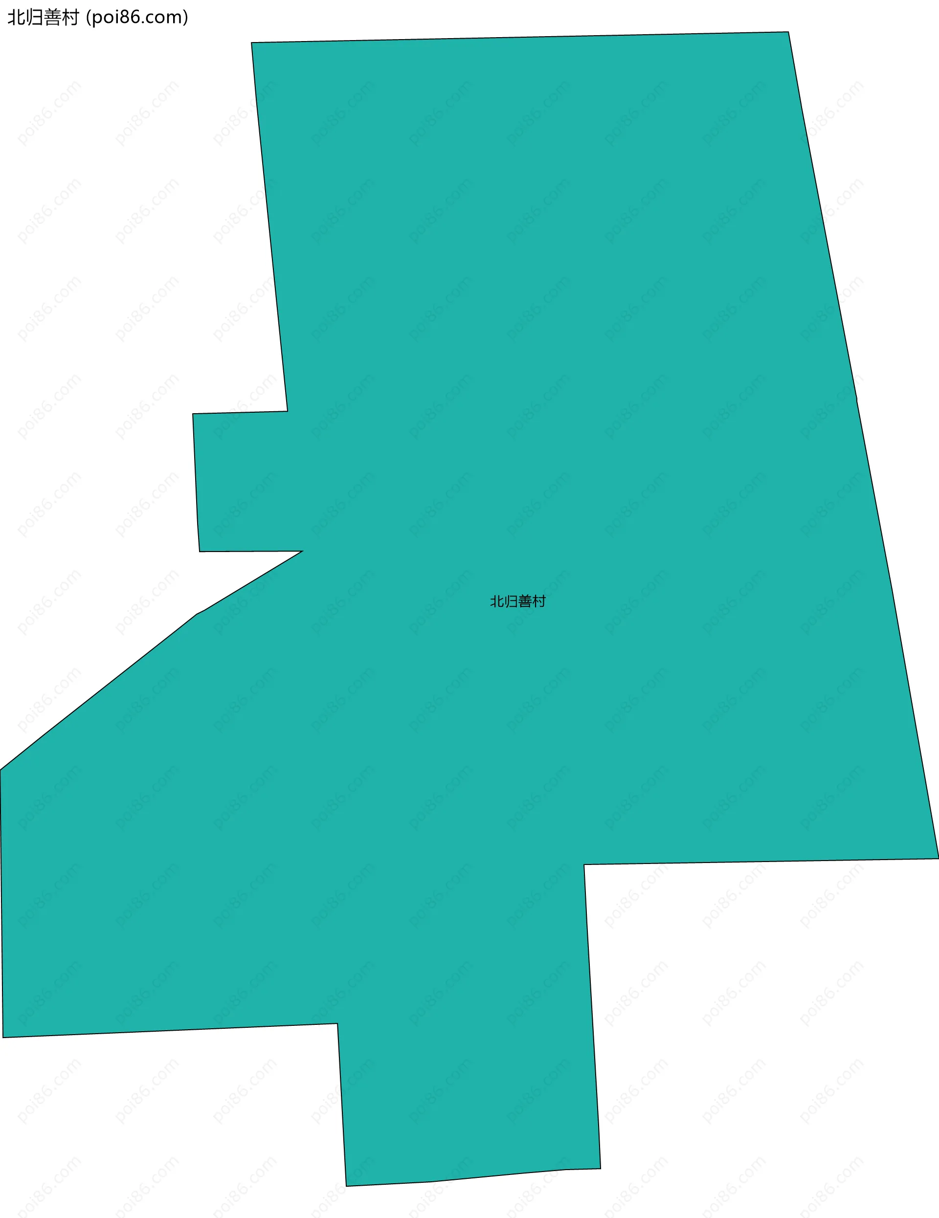 北归善村边界地图