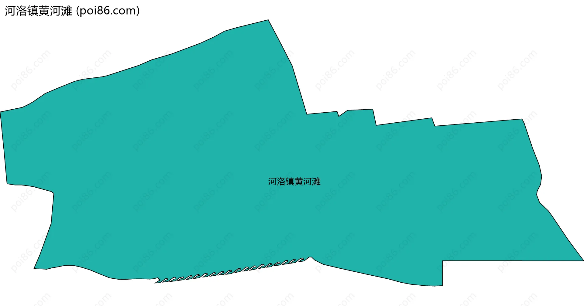 河洛镇黄河滩边界地图