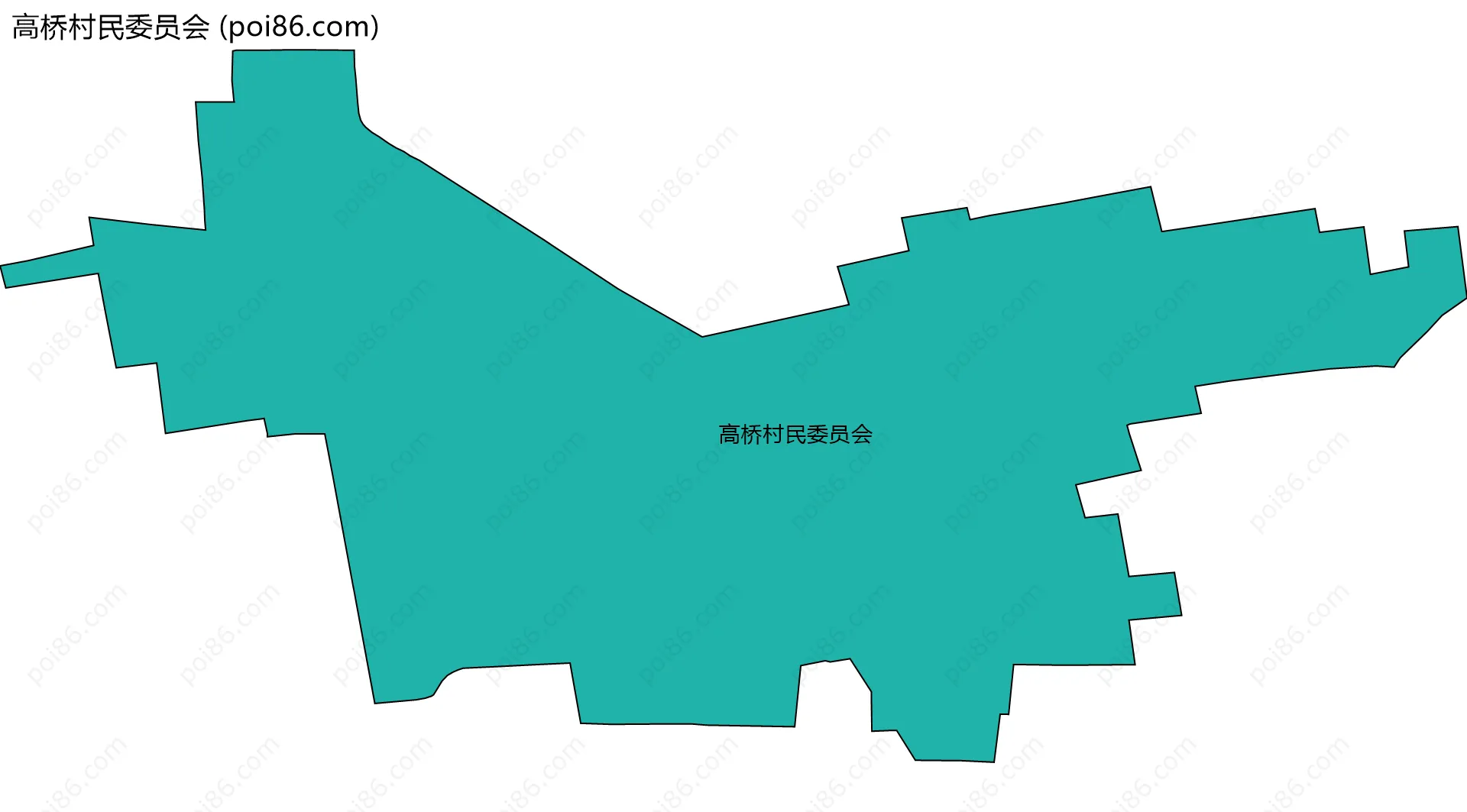 高桥村民委员会边界地图