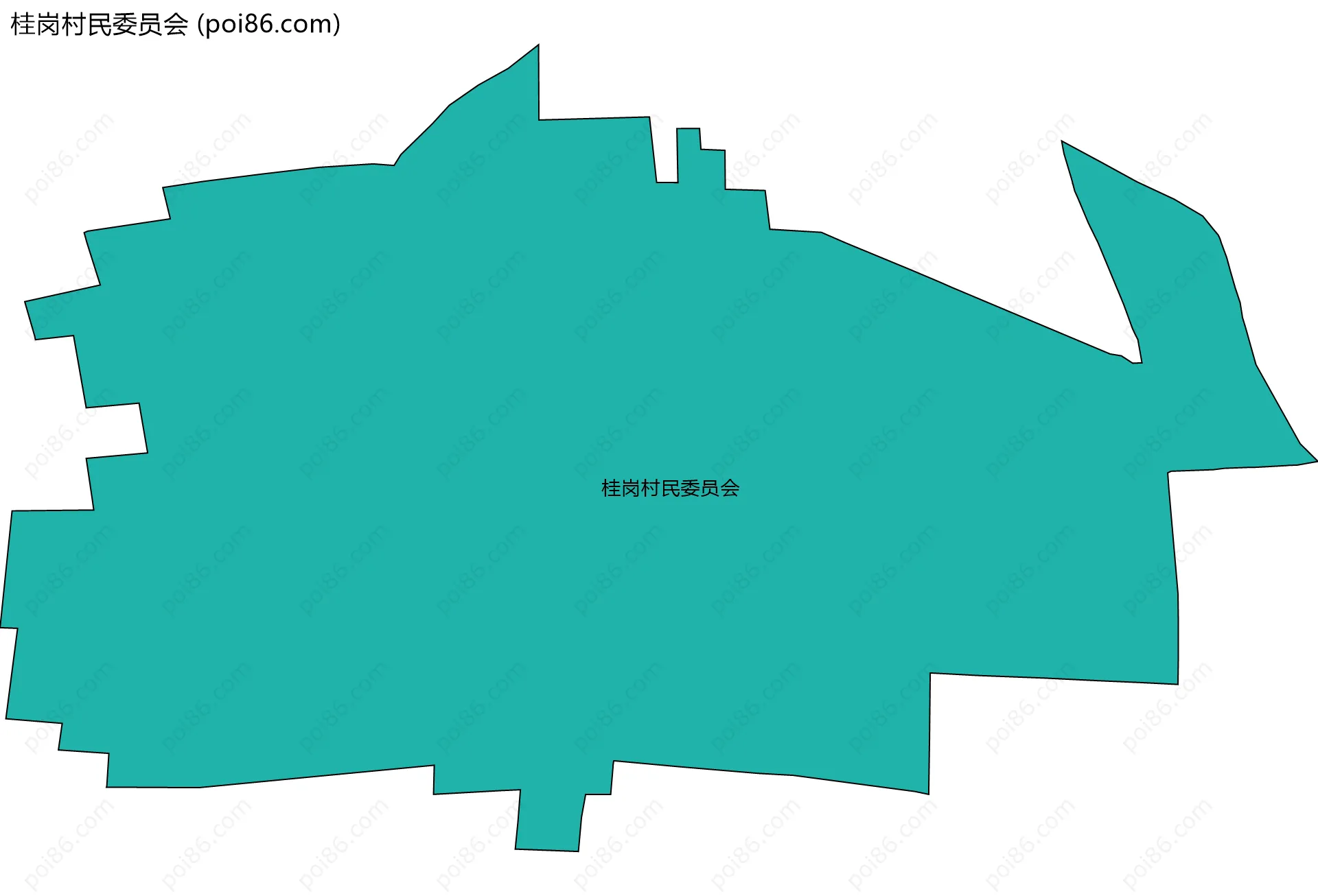 桂岗村民委员会边界地图