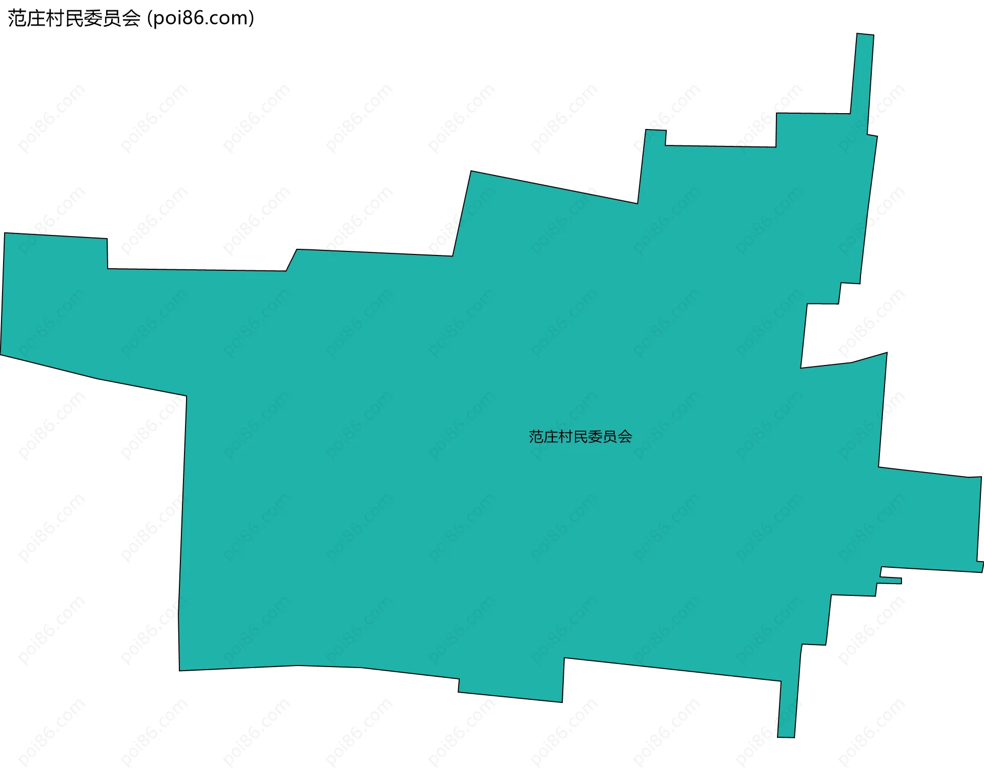范庄村民委员会边界地图
