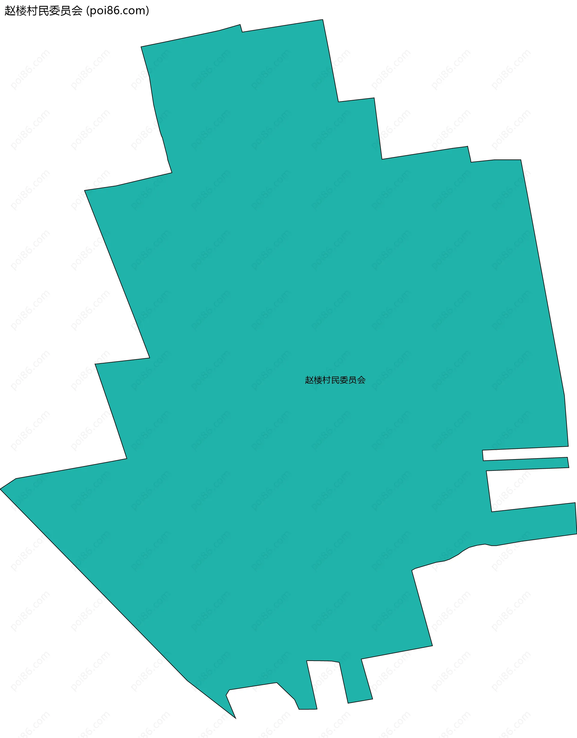 赵楼村民委员会边界地图